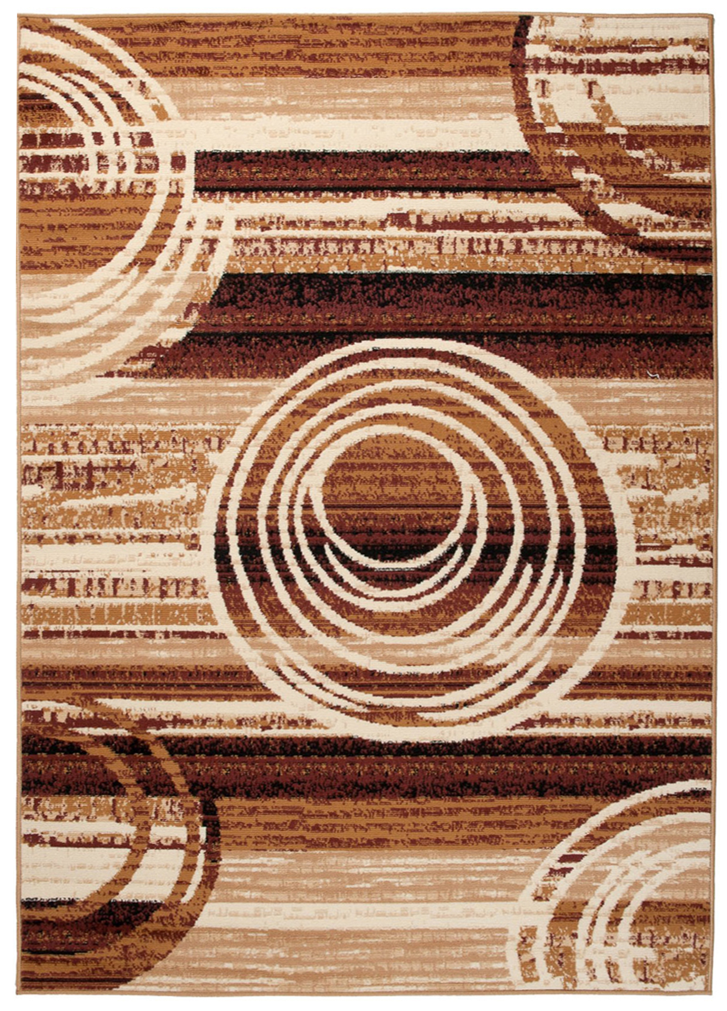 Tappeto Dream Astratto Beige Marrone Cerchi