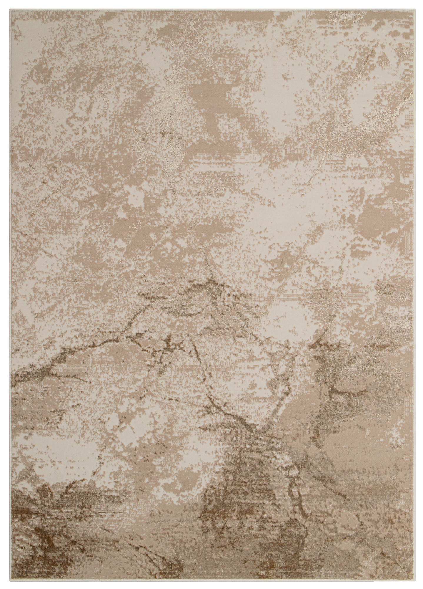 Tappeto Crystal Marrone Beige Marmo Effetto 3D