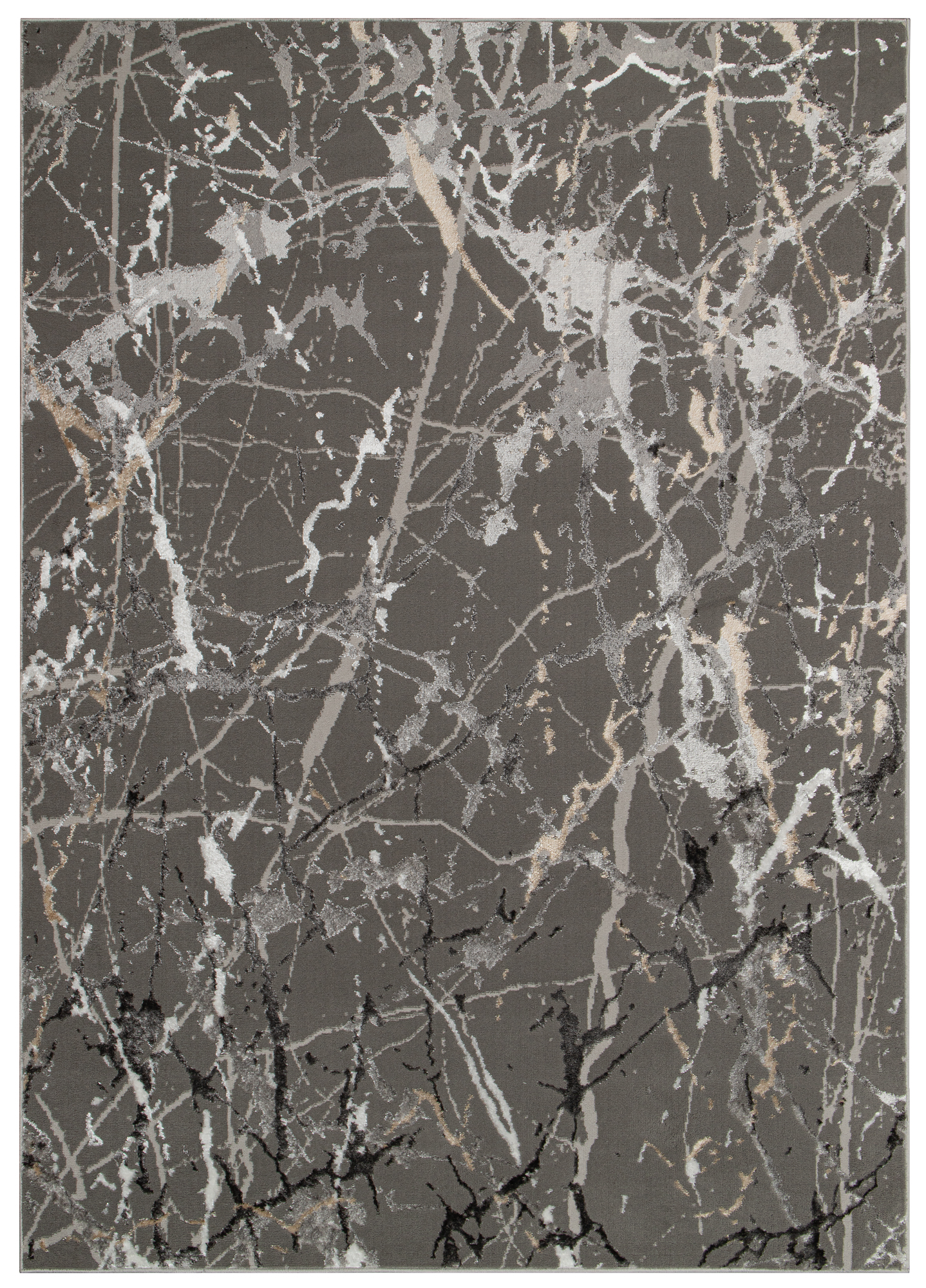 Tappeto Crystal Grigio Scuro Astratto Marmo Effetto 3D