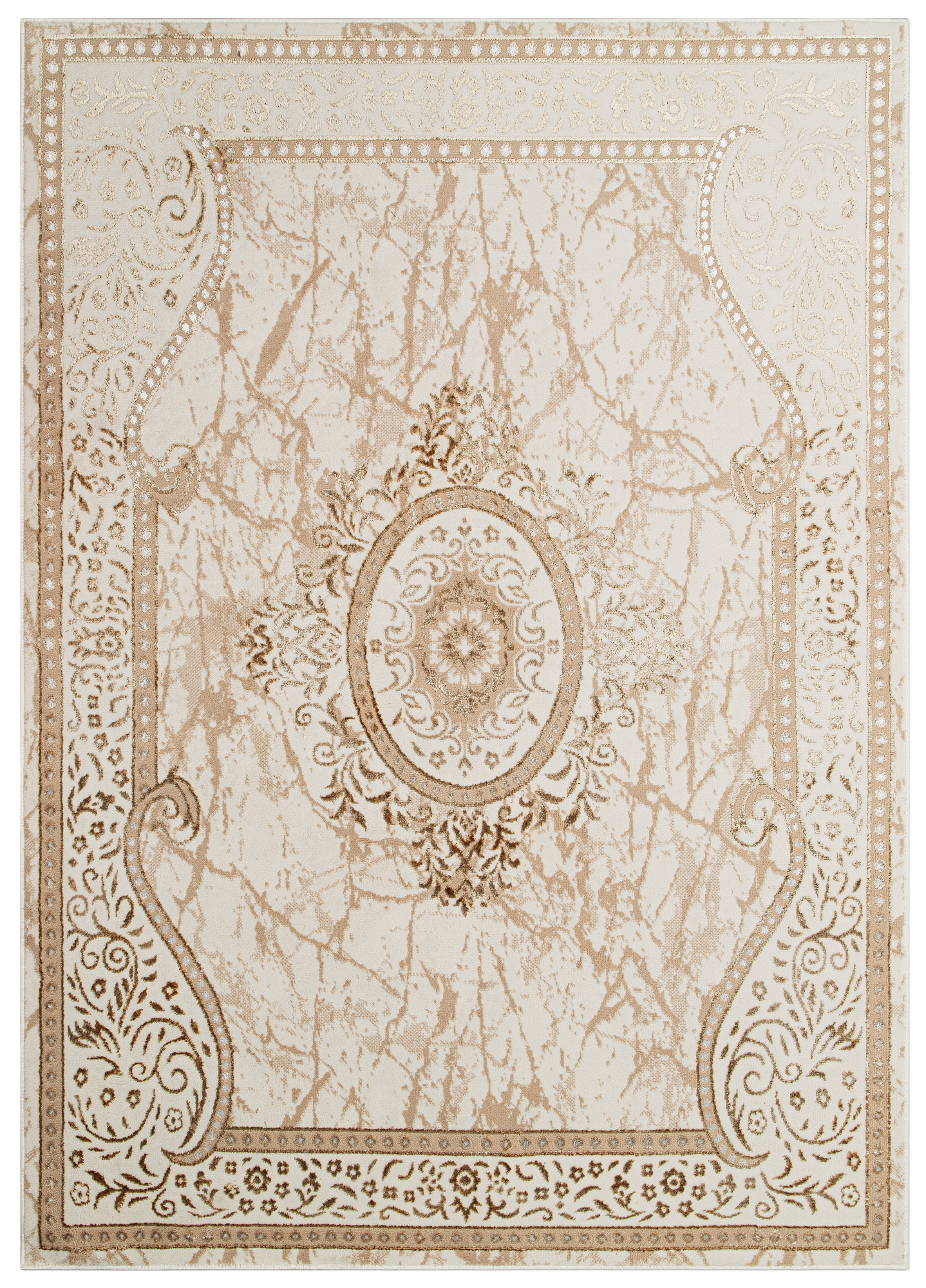 Tappeto Ares Marrone Beige Tradizionale Rosetta