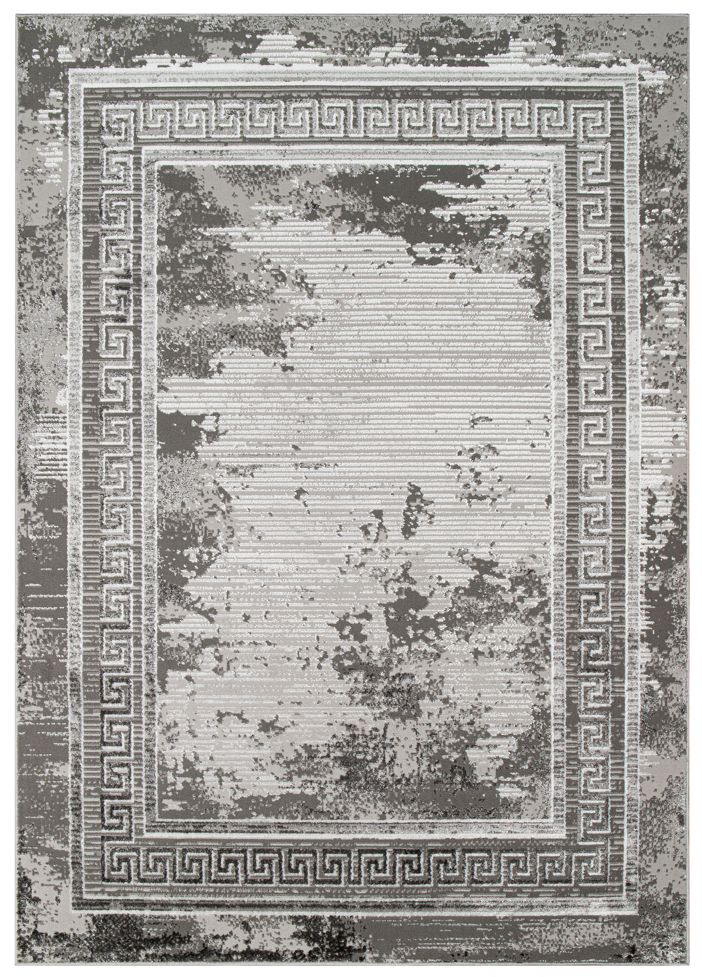 Tappeto Ares Grigio Cornice Sfumature Vintage