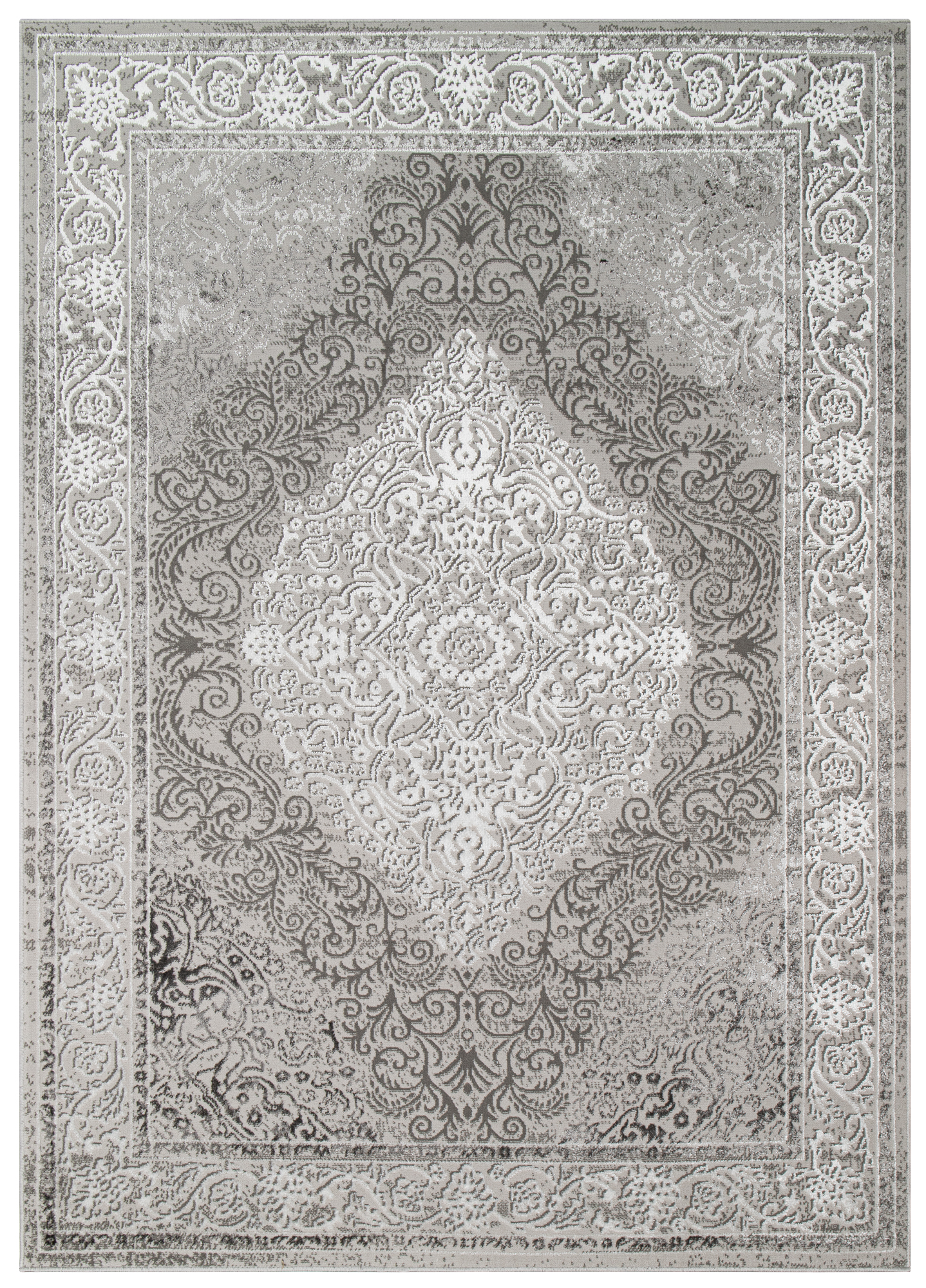 Tappeto Ares Grigio Vintage Medaglione