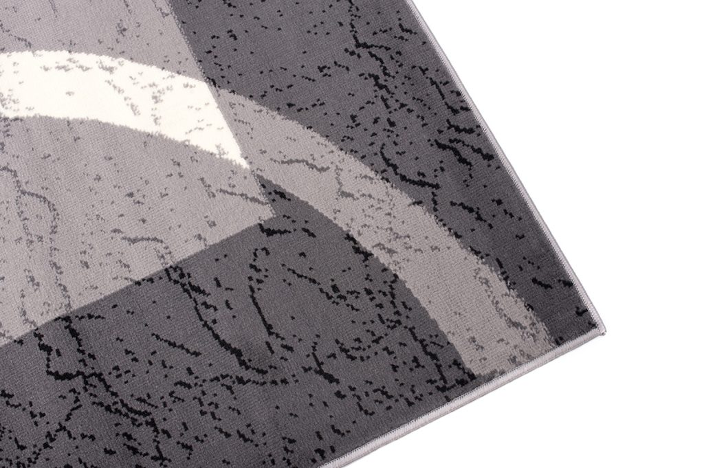 Tappeto Dream Grigio Bianco Cornice Cerchi