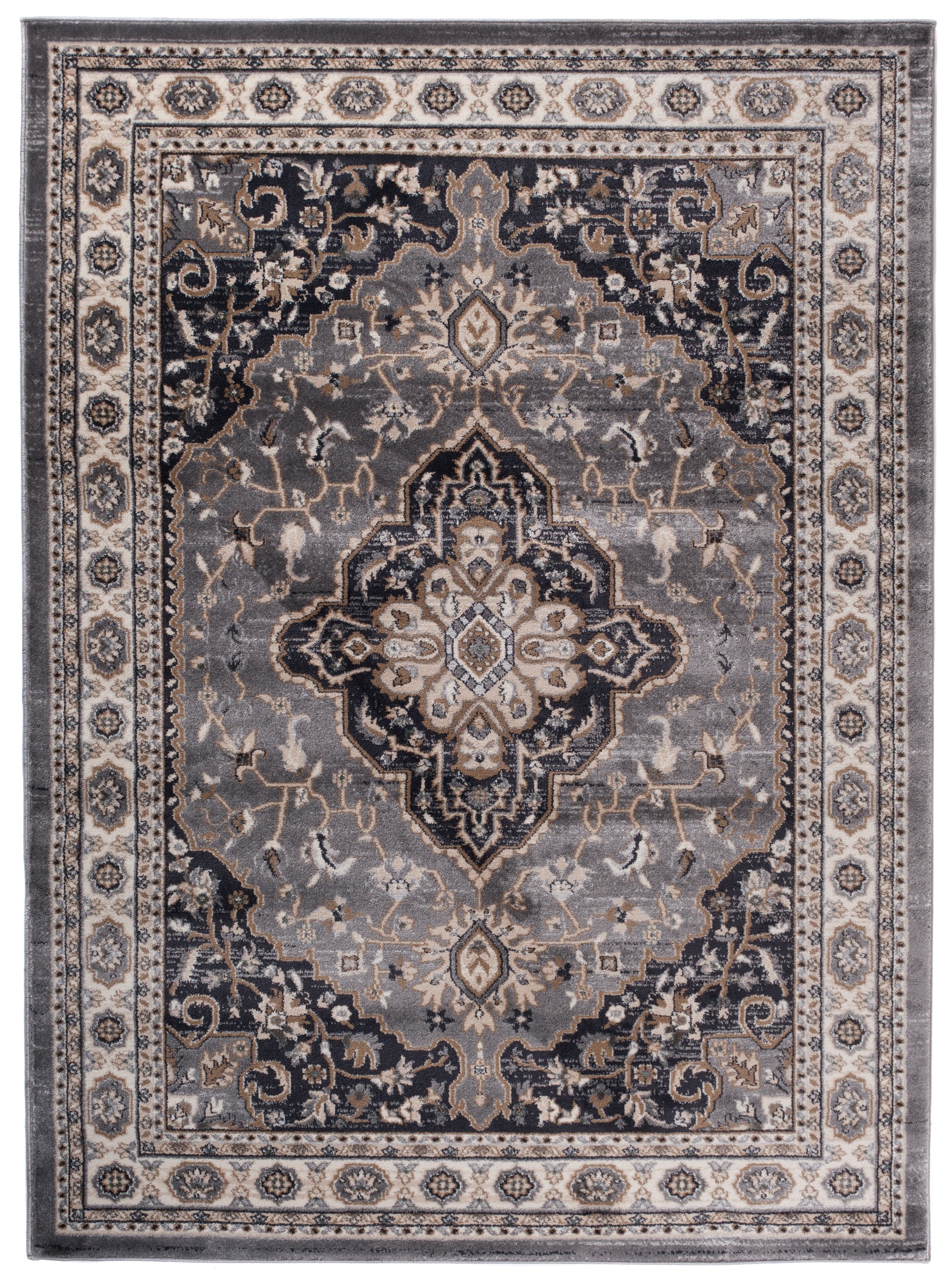 Tappeto Colorado Tradizionale Grigio Crema Ornamenti