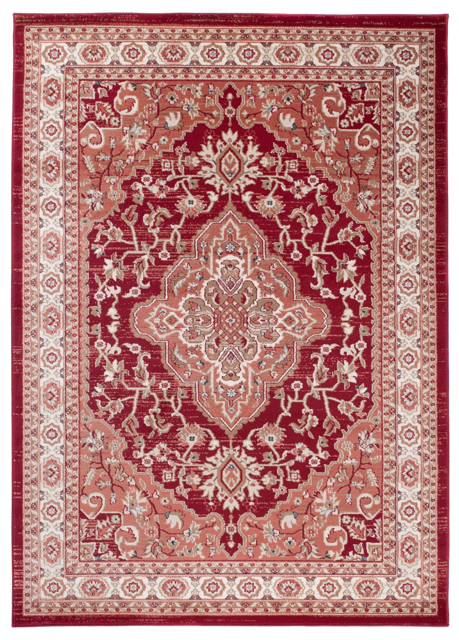 Tappeto Colorado Tradizionale Rosso Crema Ornamenti