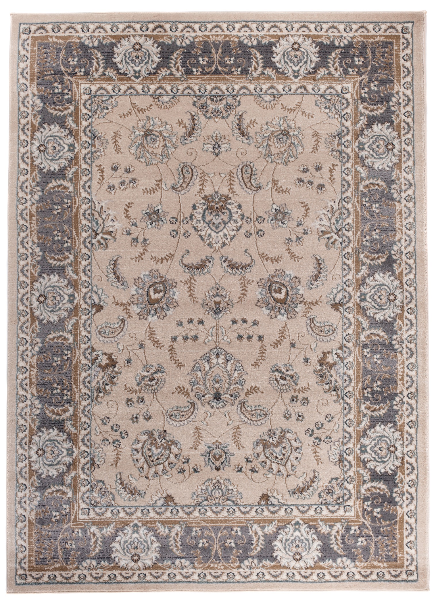 Tappeto Colorado Classico Beige Grigio Ornamenti