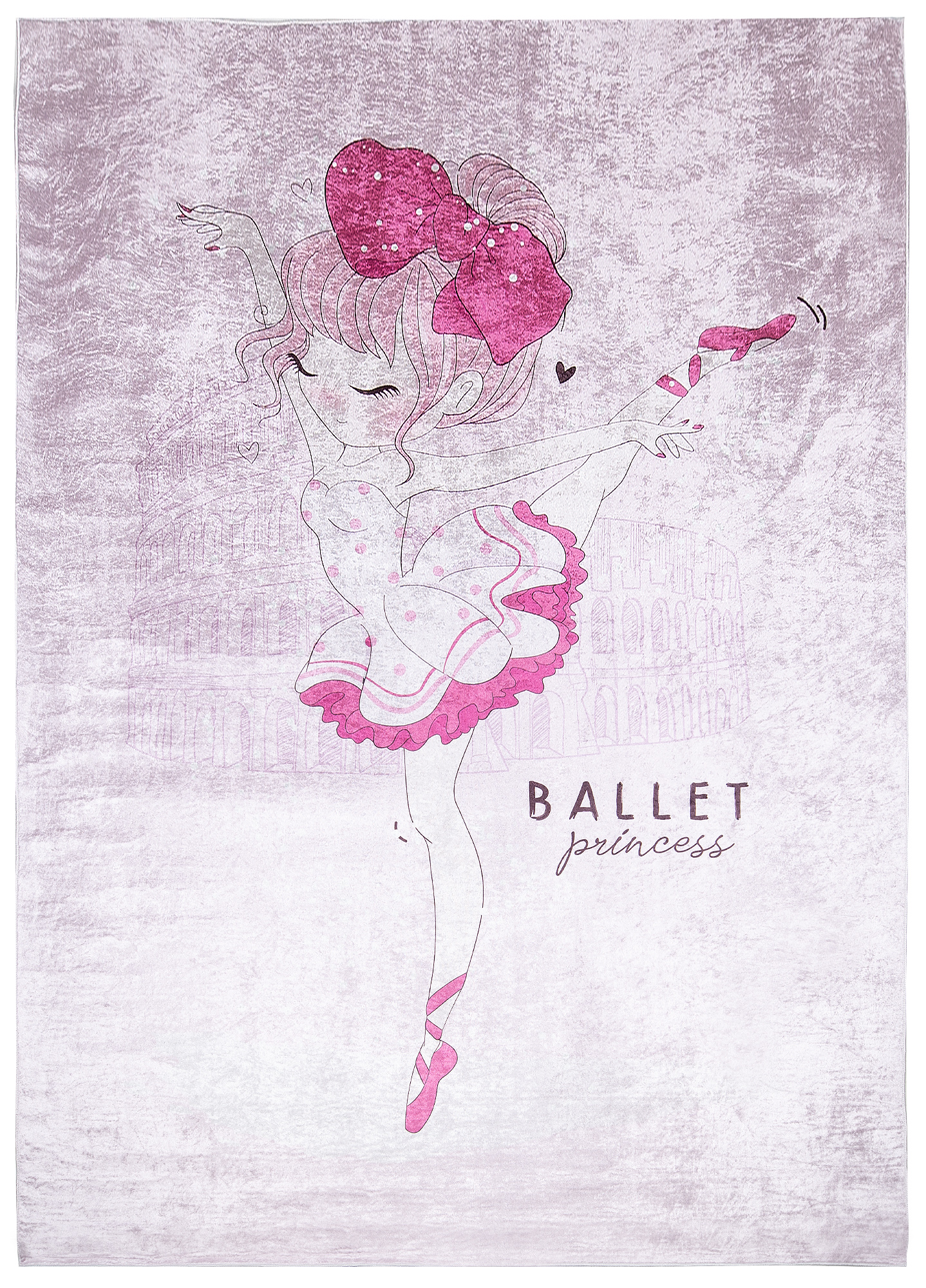 Tappeto Emma Bambini Rosa Bambina Balerina Antiscivolo