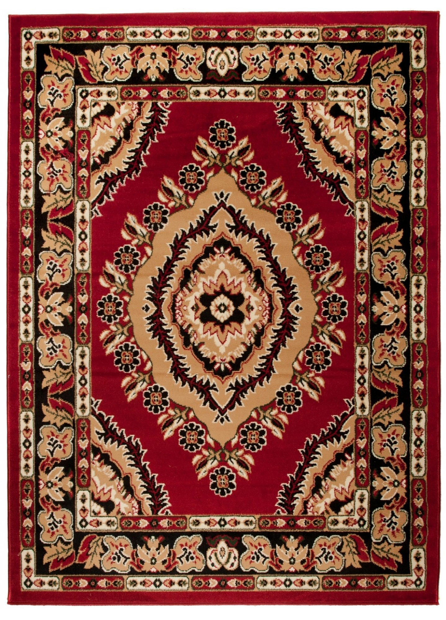 Tappeto Atlas Rosso Beige Tradizionale Rosetta