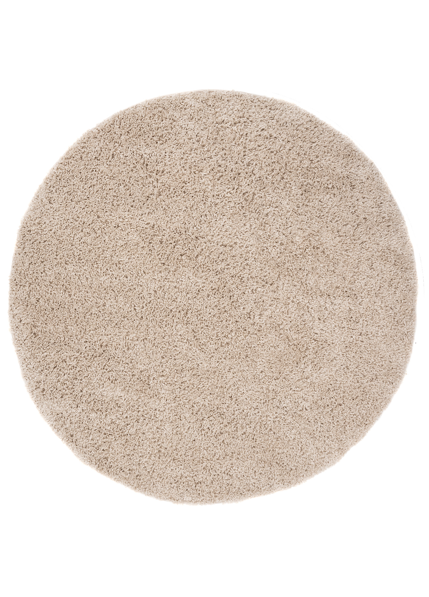 Tappeto Essence Rotondo Shaggy Monocolore Beige