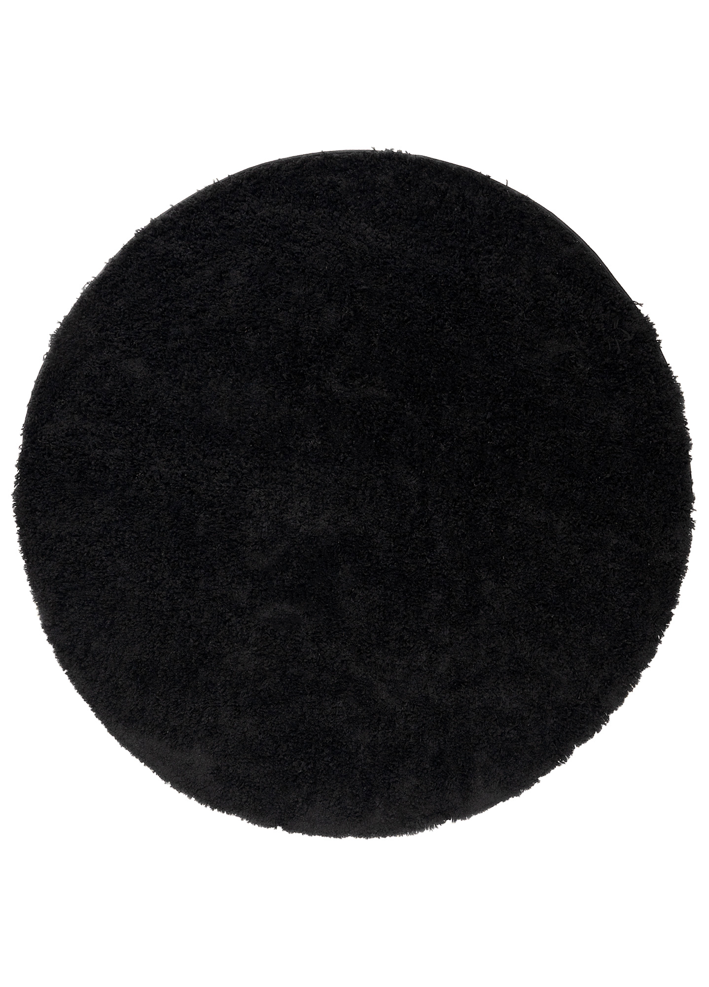 Tappeto Essence Rotondo Shaggy Monocolore Nero