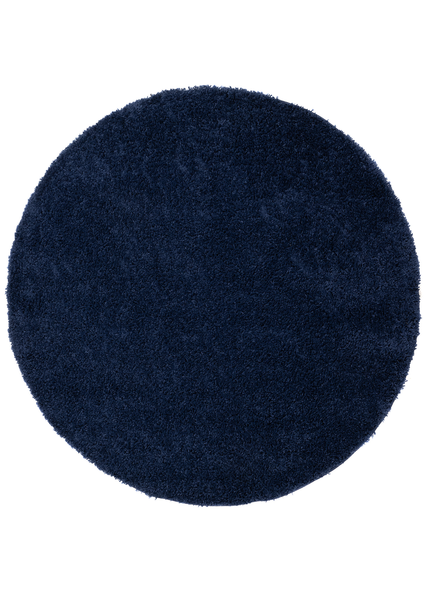Tappeto Essence Rotondo Shaggy Monocolore Blu Scuro