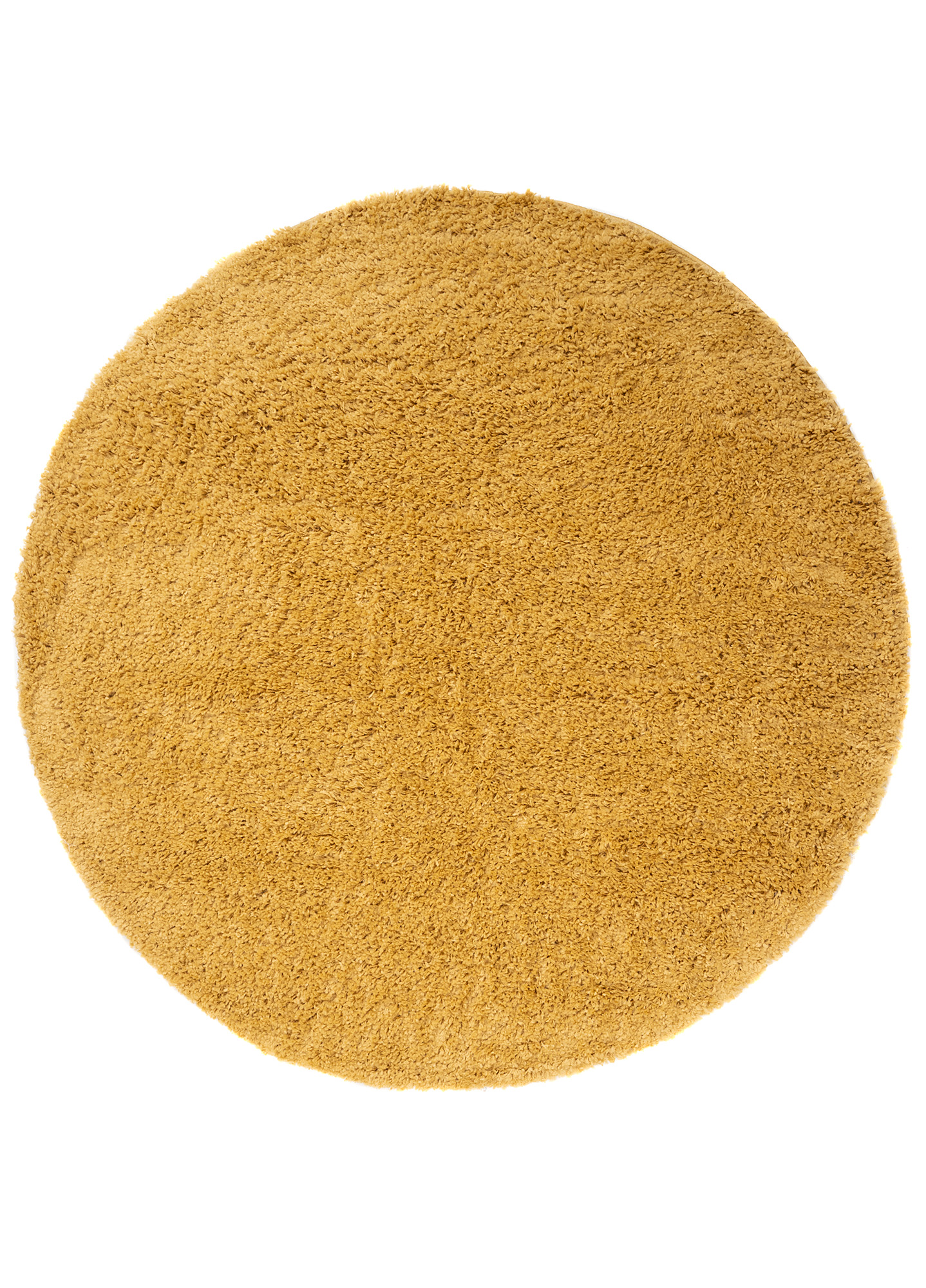 Tappeto Essence Rotondo Shaggy Monocolore Senape