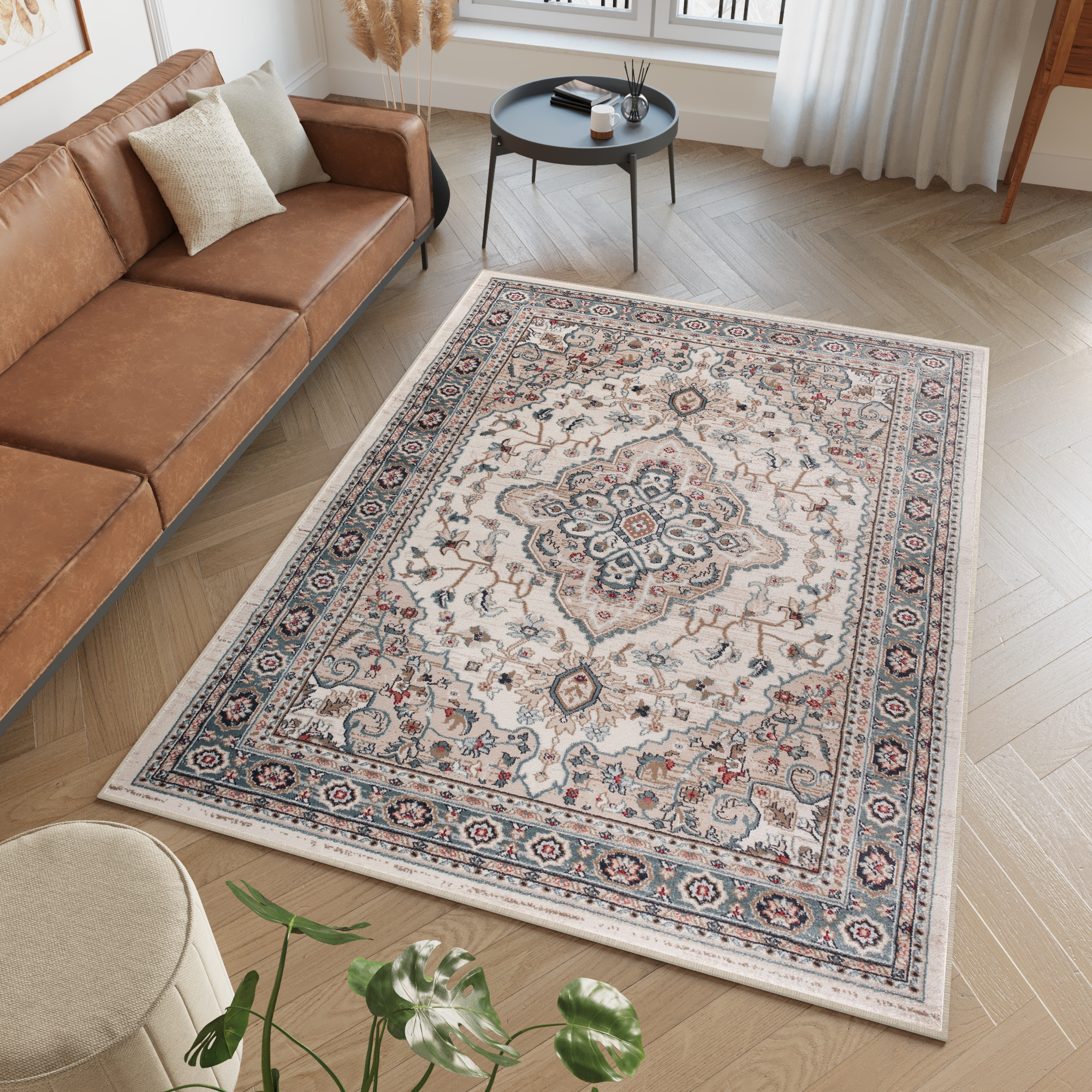 Tappeto Colorado Tradizionale Crema Beige Ornamenti