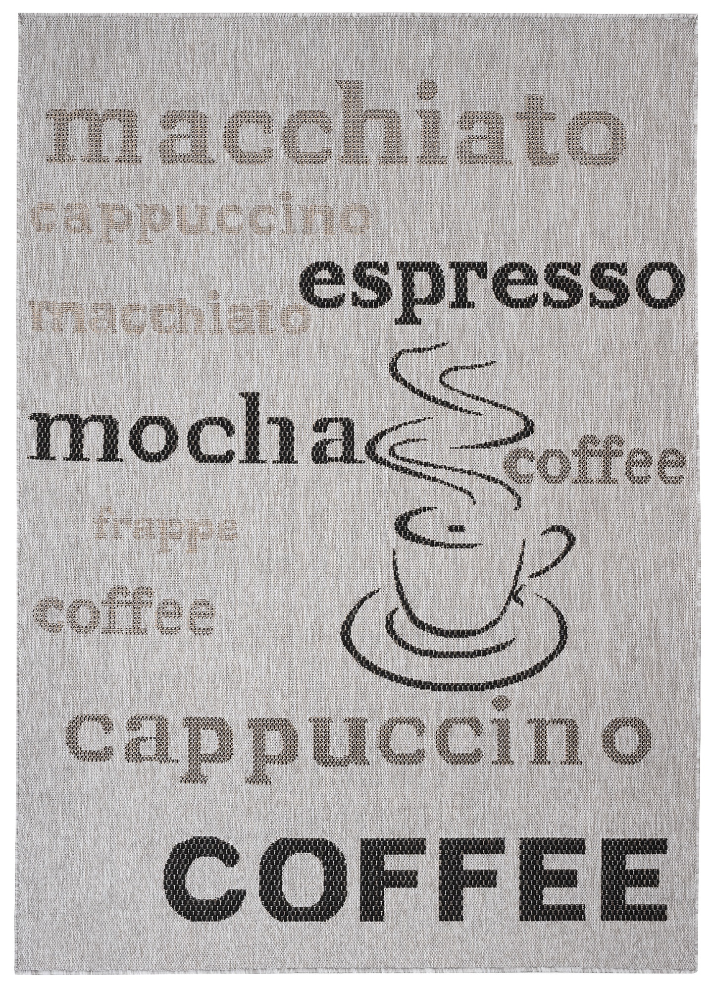 Tappeto Melissa Grigio Nero Caffè Interno Esterno