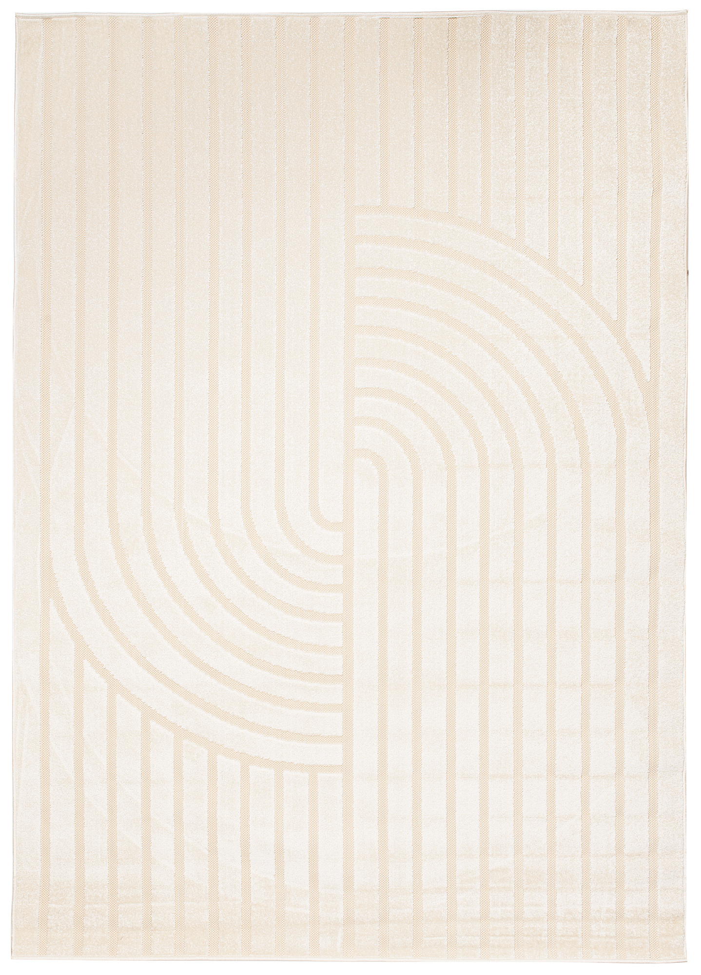 Tappeto Esterno Patio Crema Strisce