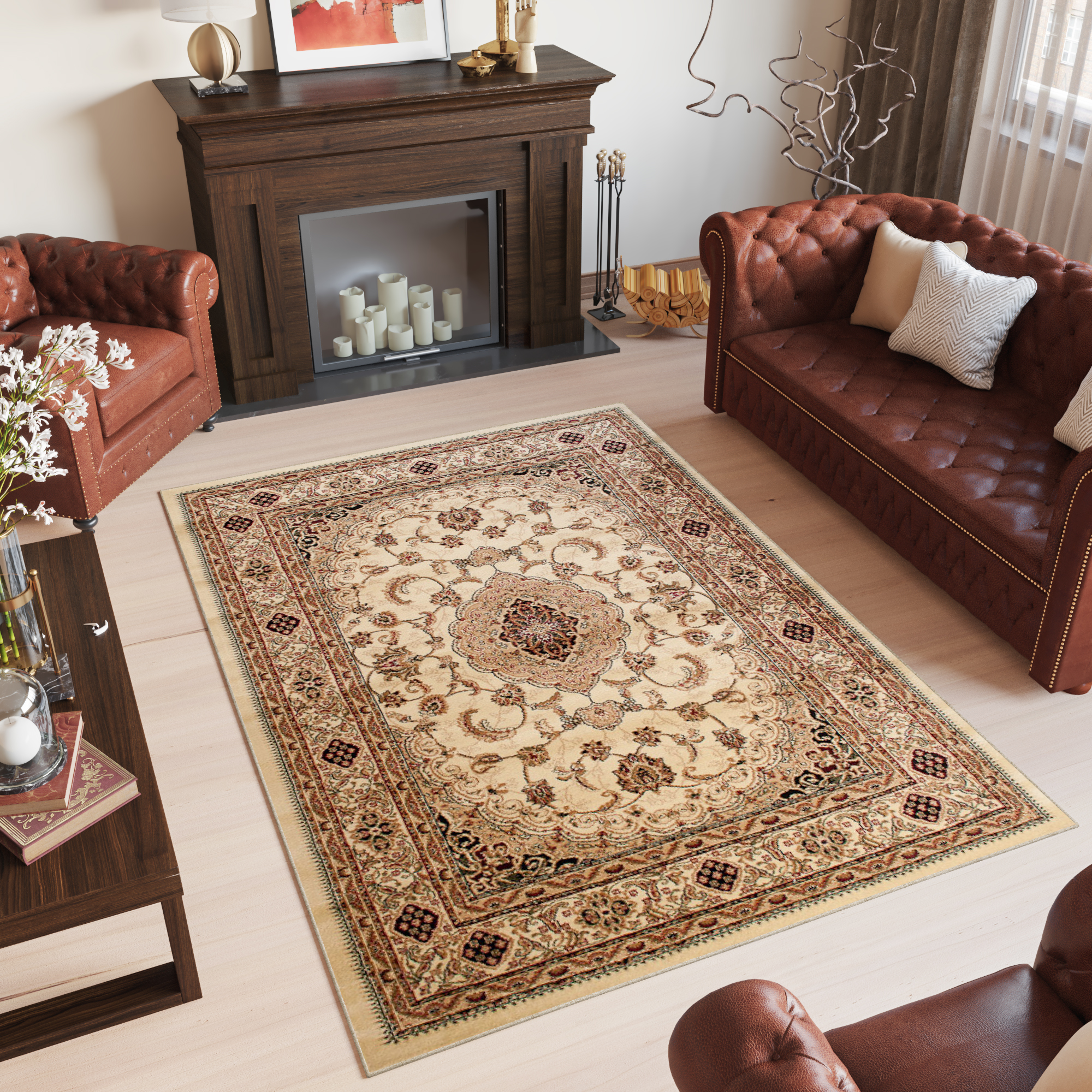 Tappeto Tradizionale Yesemek Crema Orientale