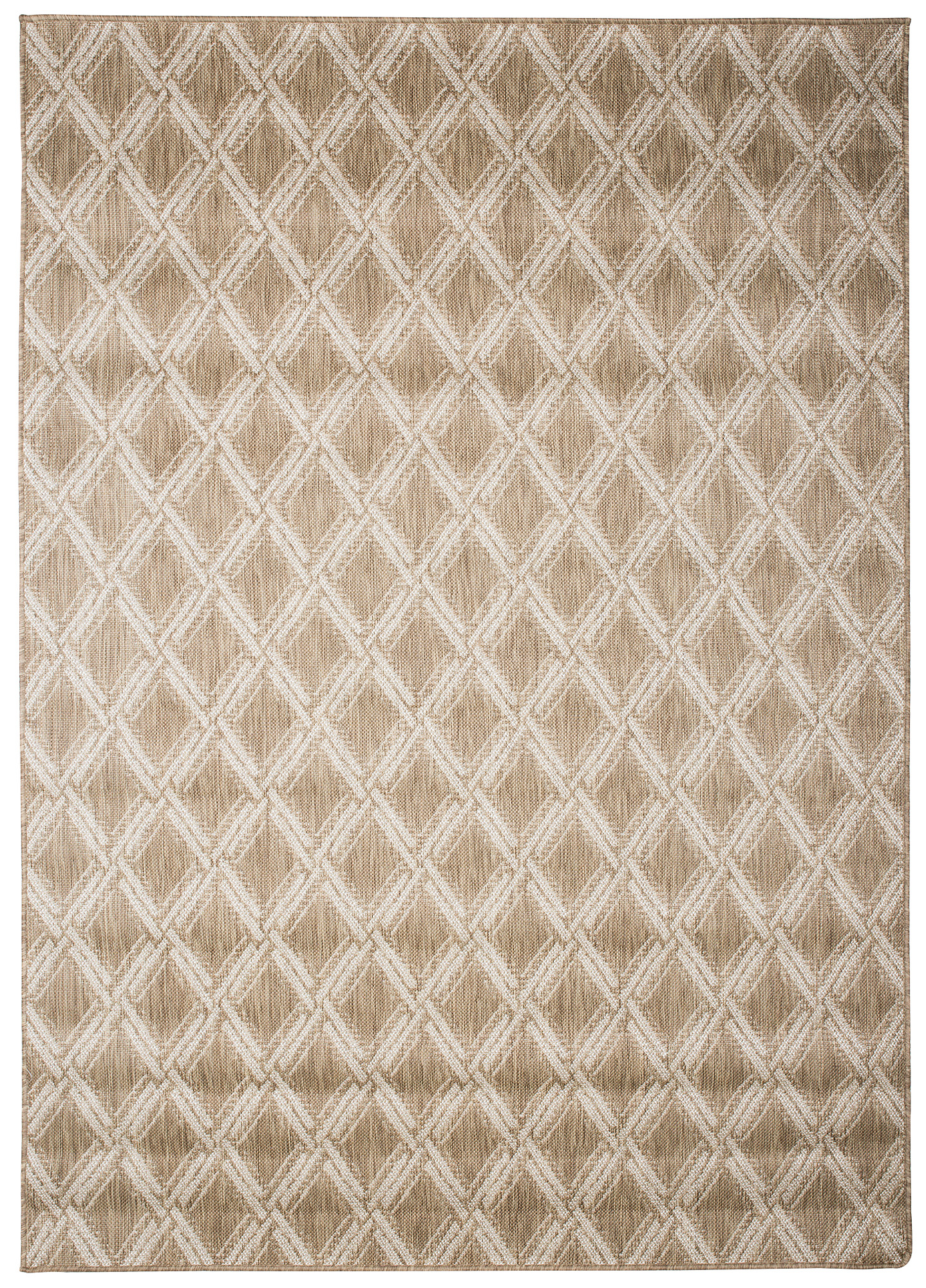 Tappeto Capri Design Moderno Geometrico Beige Marrone Chiaro Sisal