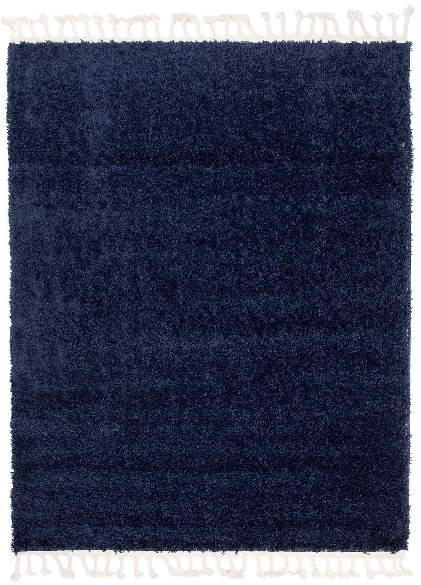 Tappeto Boho con Frange Blu Navy Shaggy