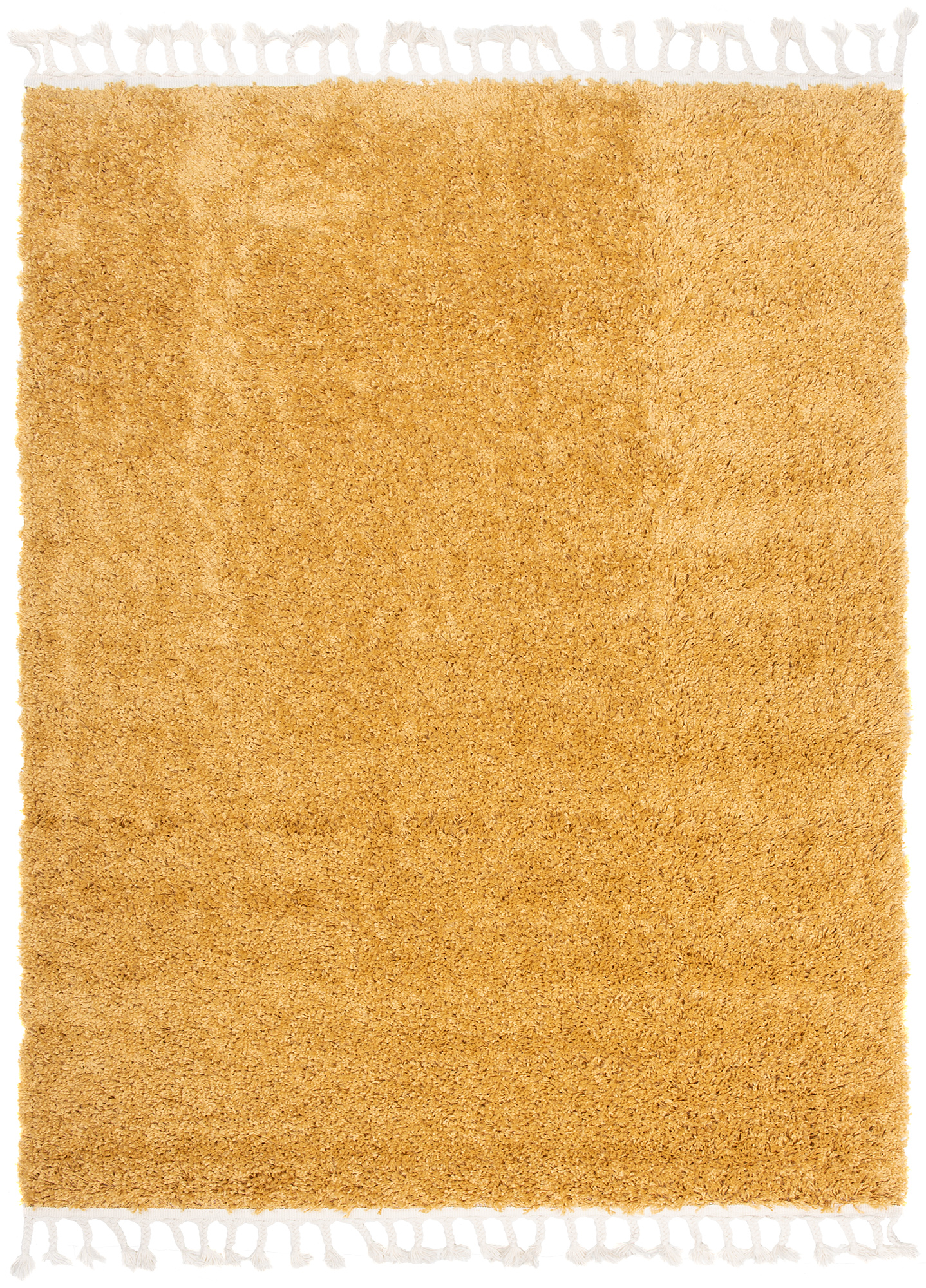 Tappeto Boho con Frange Senape Shaggy