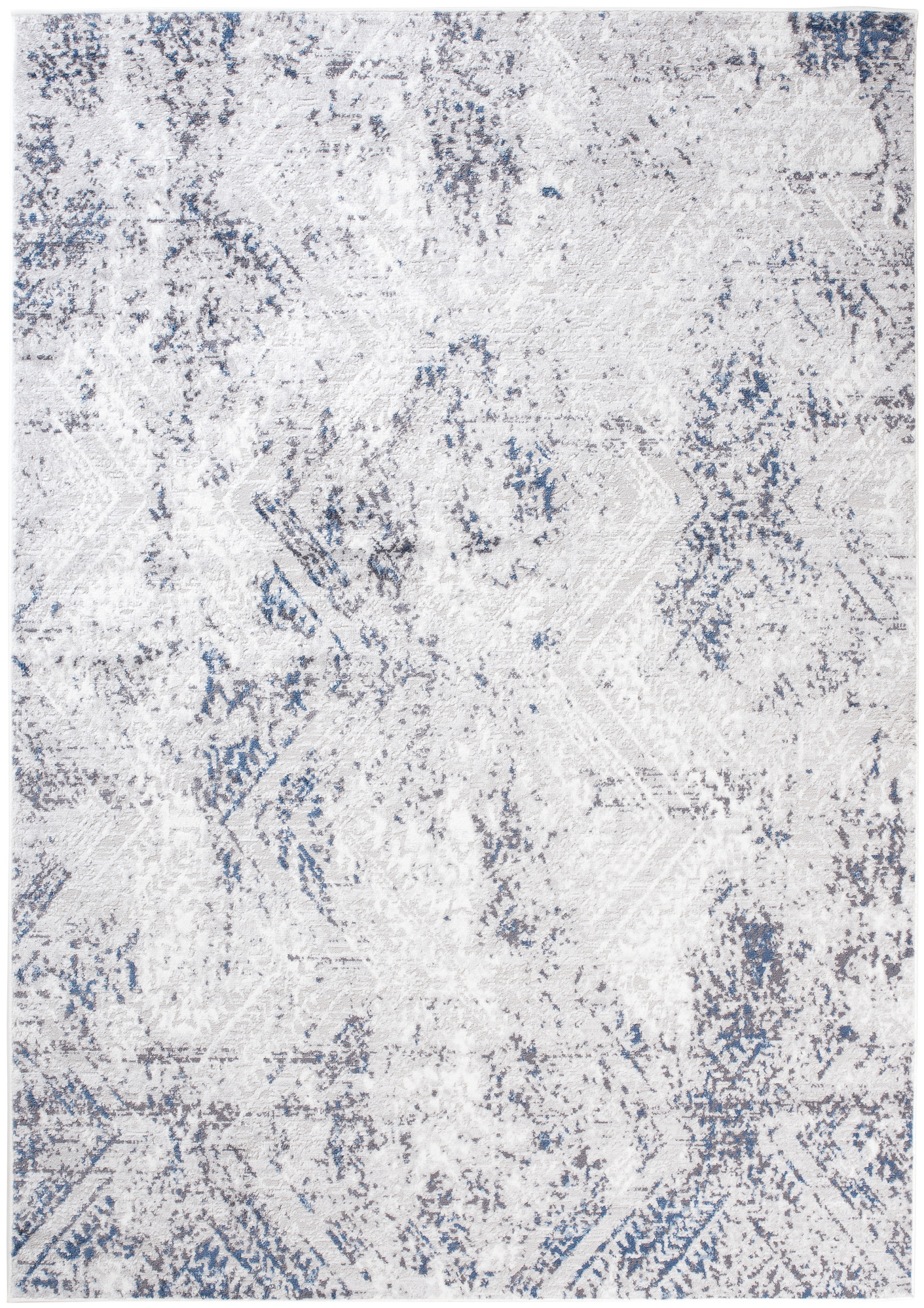 Tappeto Sky Blu Crema Vintage Diamanti