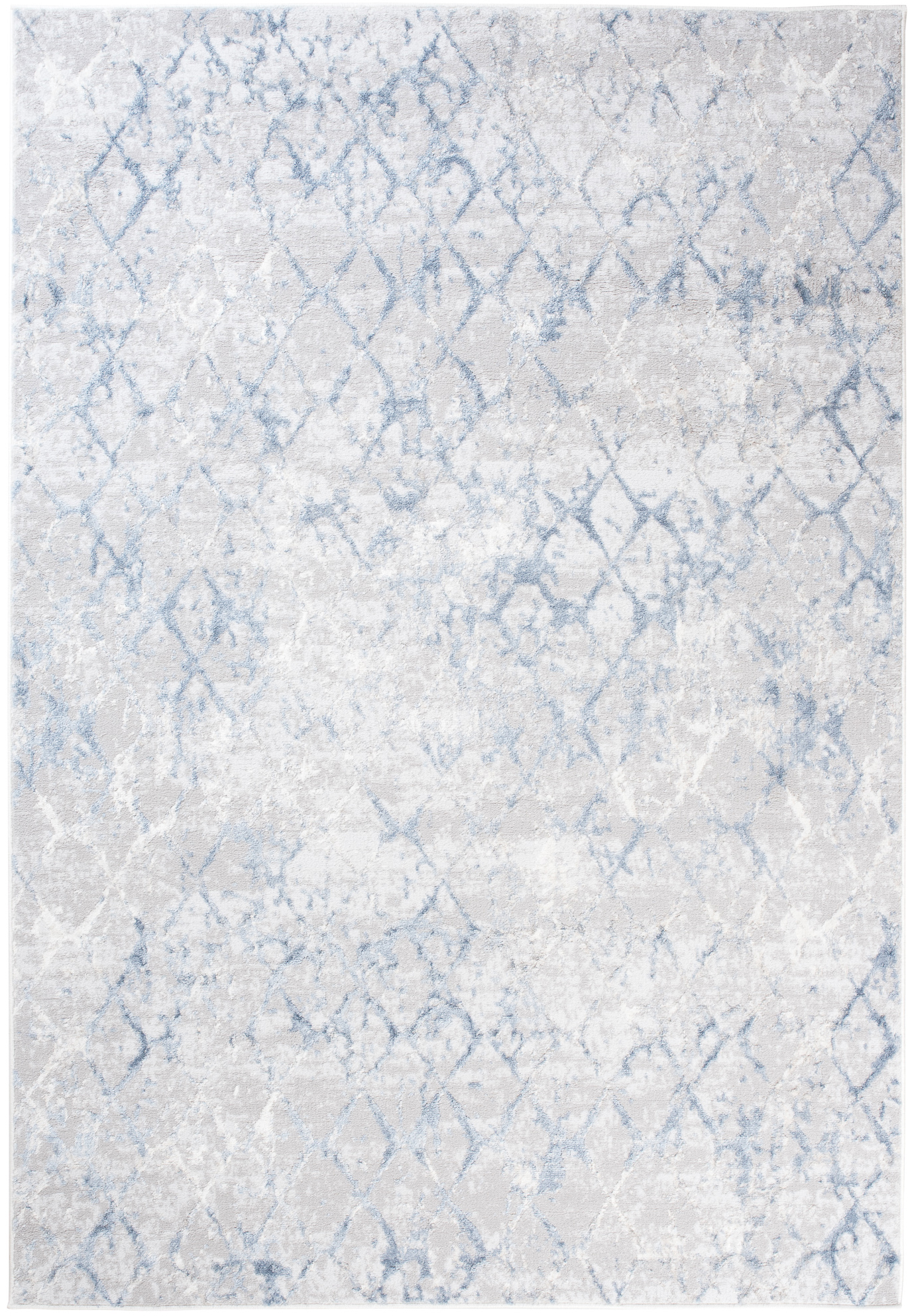 Tappeto Sky Blu Geometrico Diamanti