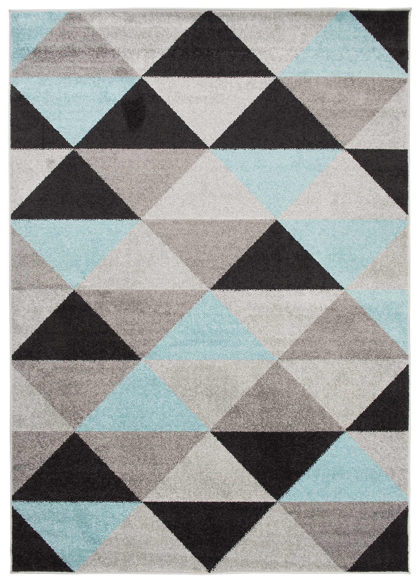 Tappeto Lazur Grigio Turchese Geometrico Triangoli