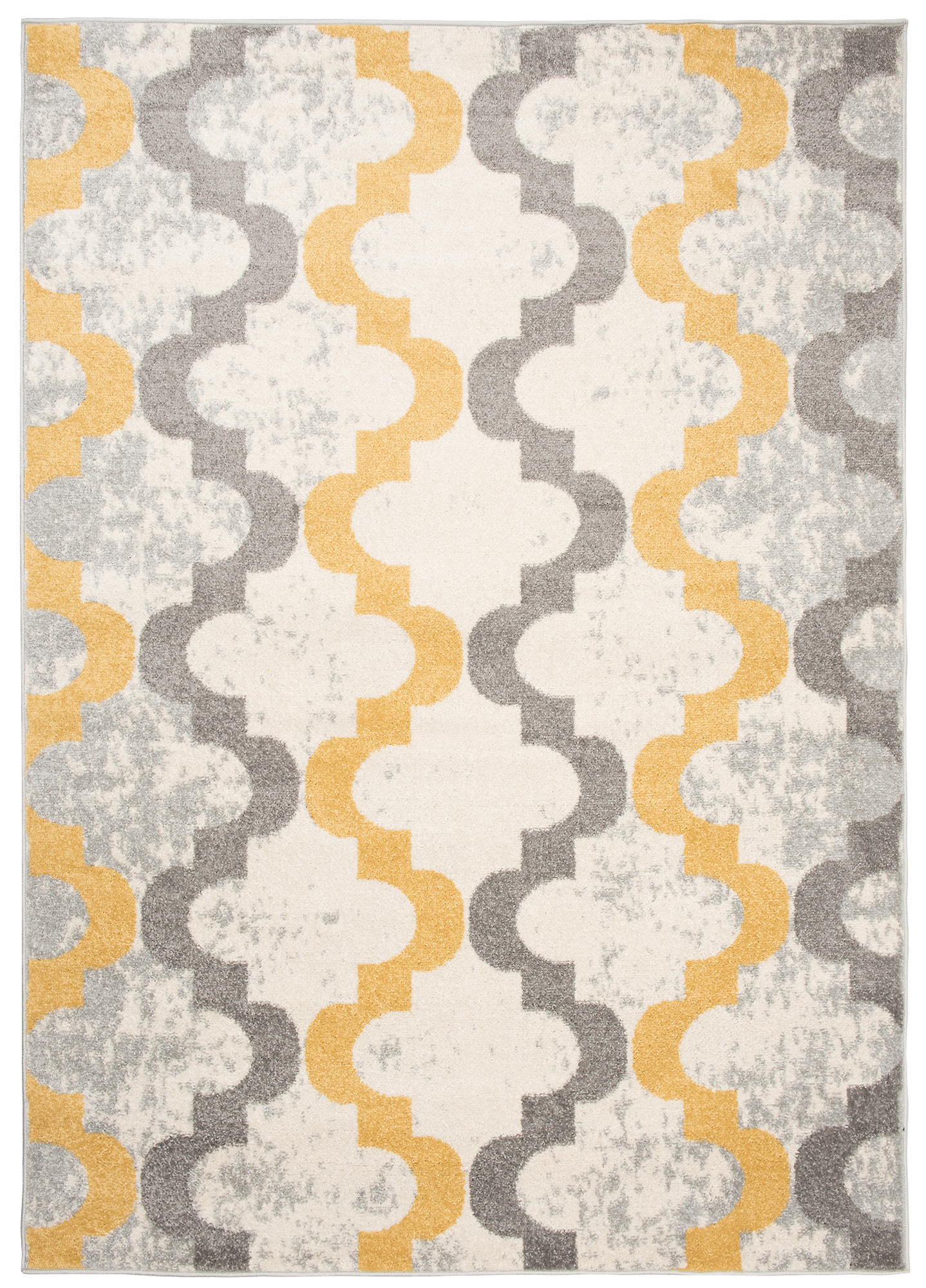 Tappeto Lazur Grigio Giallo Geometrico Trellis