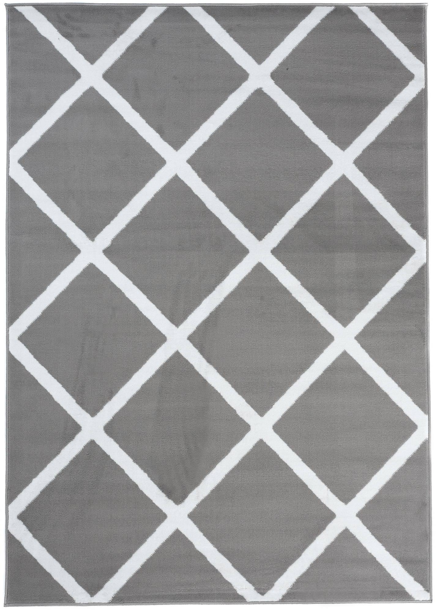 Tappeto Luxury Grigio Chiaro Bianco Geometrico a Scacchi