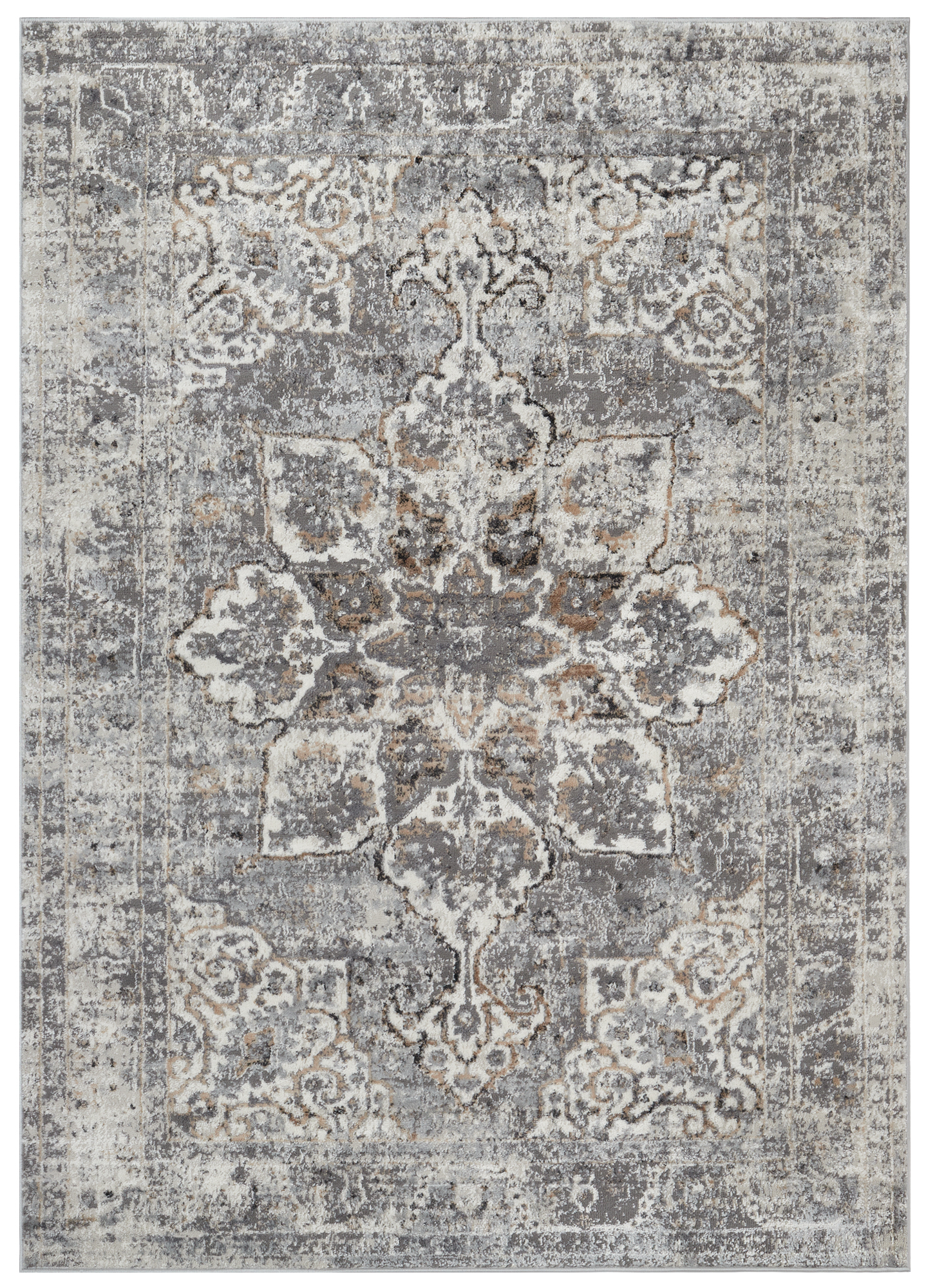 Tappeto Valley Grigio Scuro Floreale Rosetta