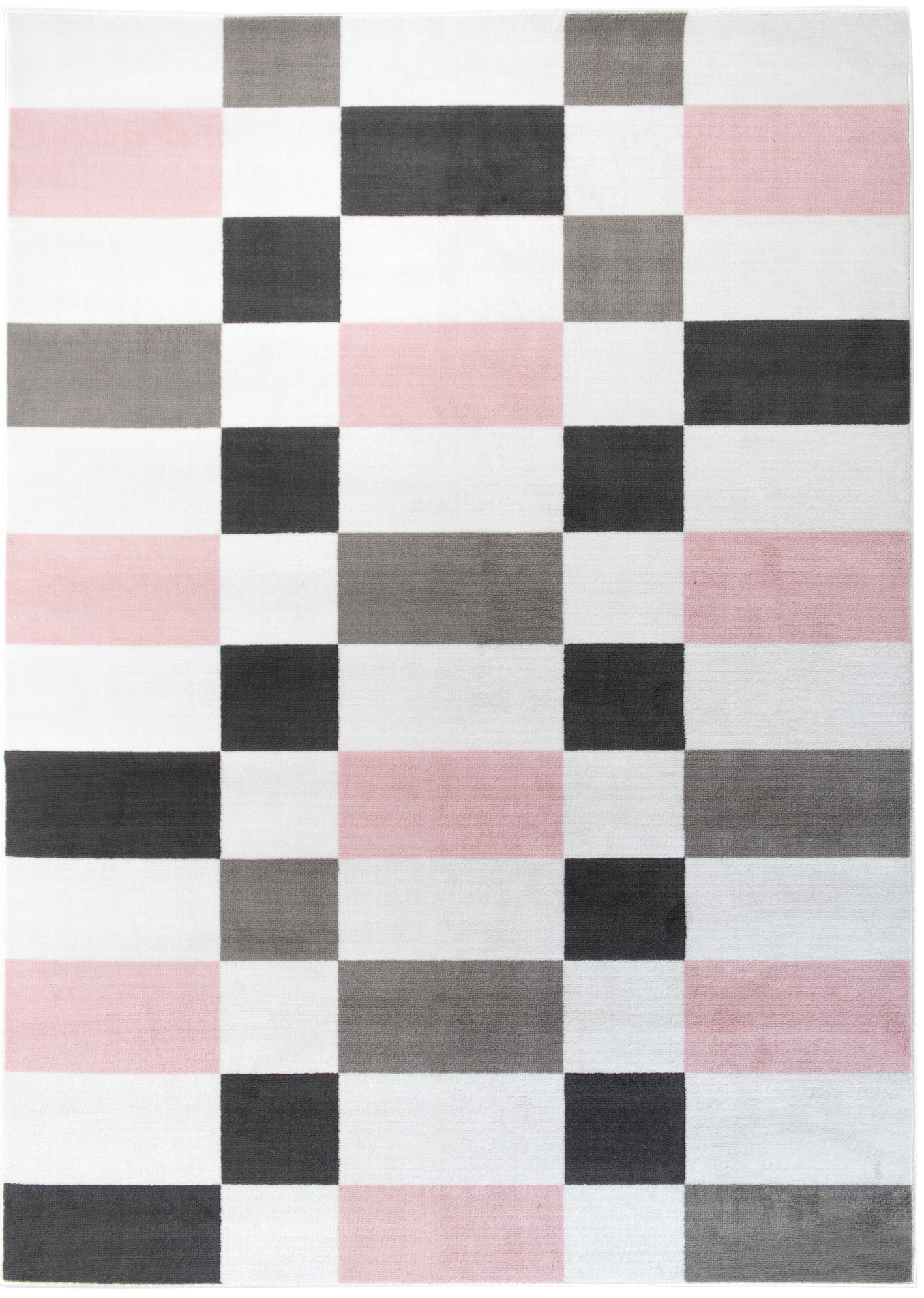 Tappeto Per Bambini Pinky Grigio Rosa Geometrico