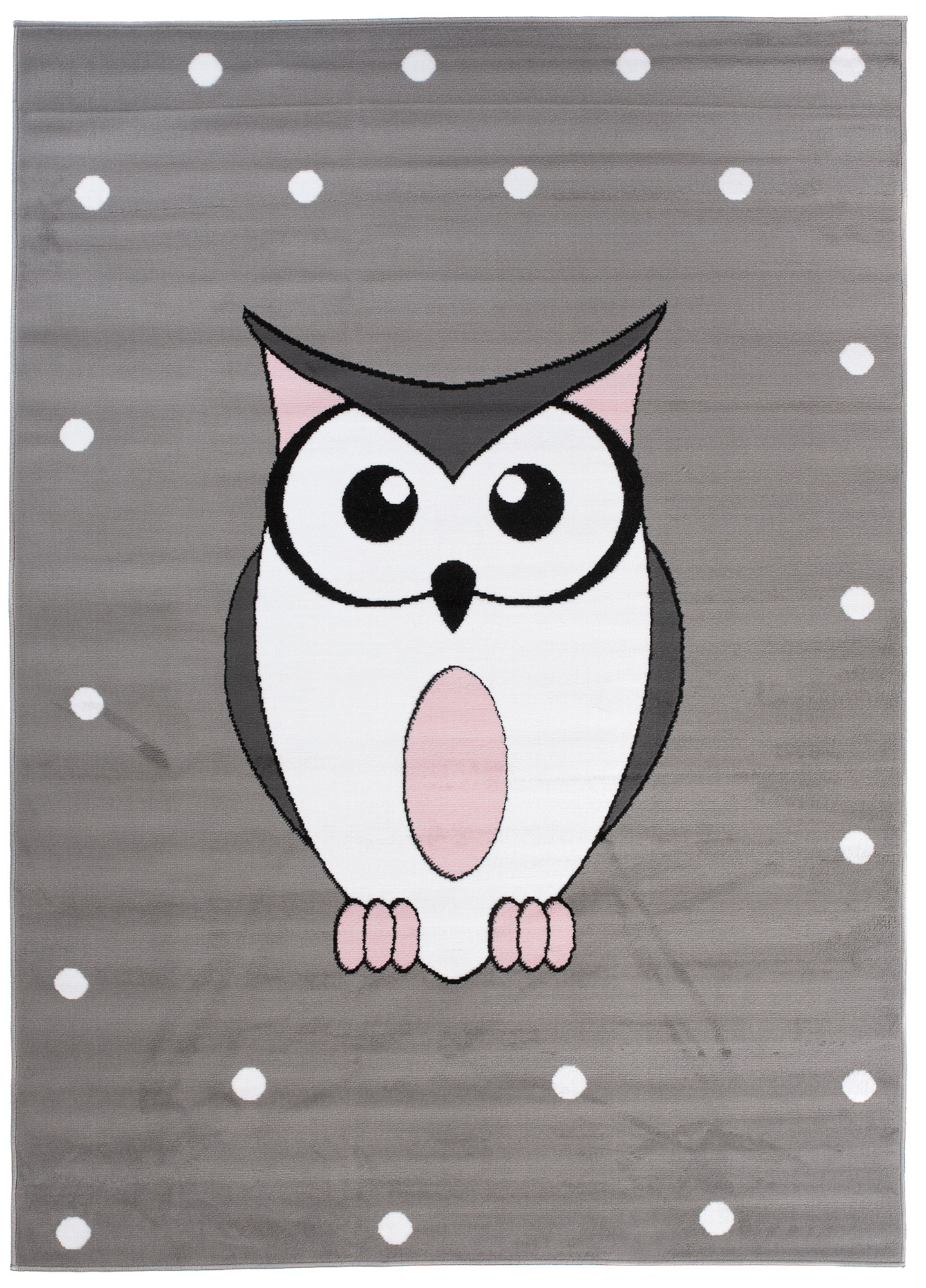 Tappeto Per Bambini Pinky Grigio Gufo