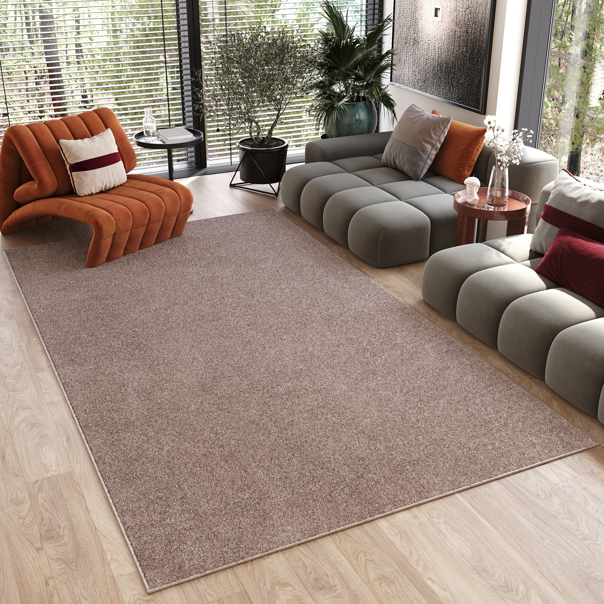 Tappeto Noyan Beige Moderno Antiscivolo