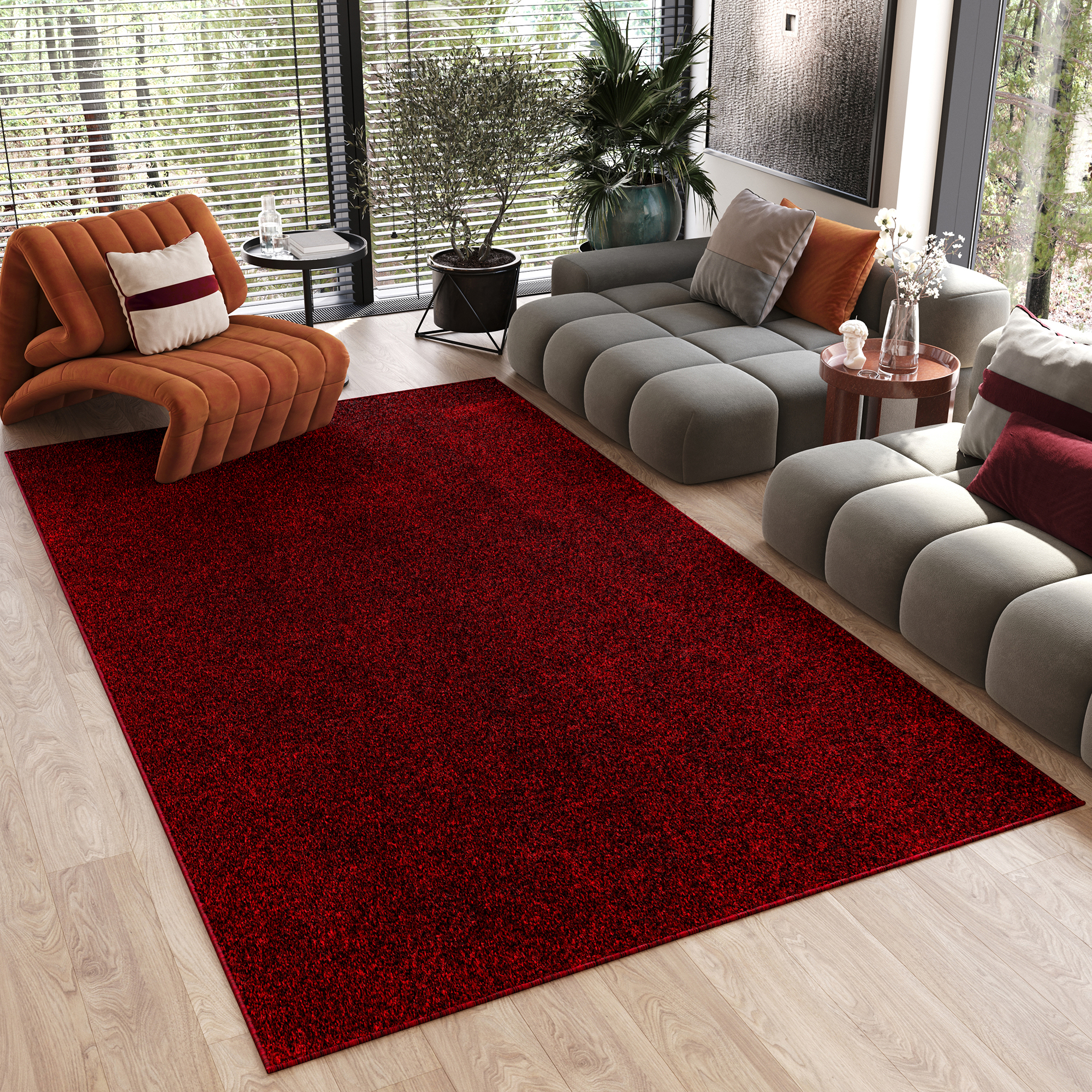 Tappeto Noyan Rosso Moderno Antiscivolo