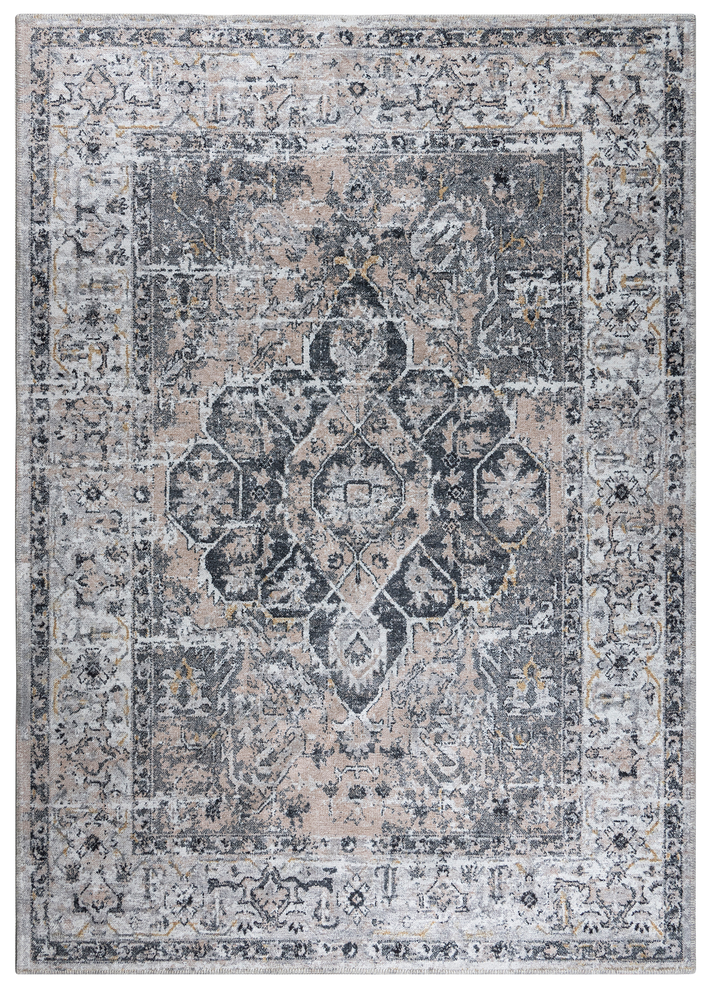 Tappeto Ritz Grigio Beige Vintage Rosetta