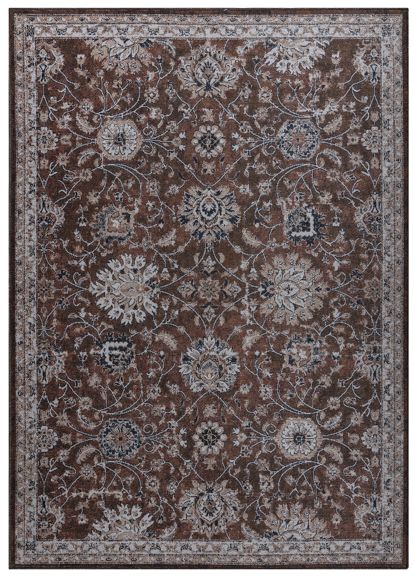 Tappeto Ritz Marrone Floreale Ornamenti