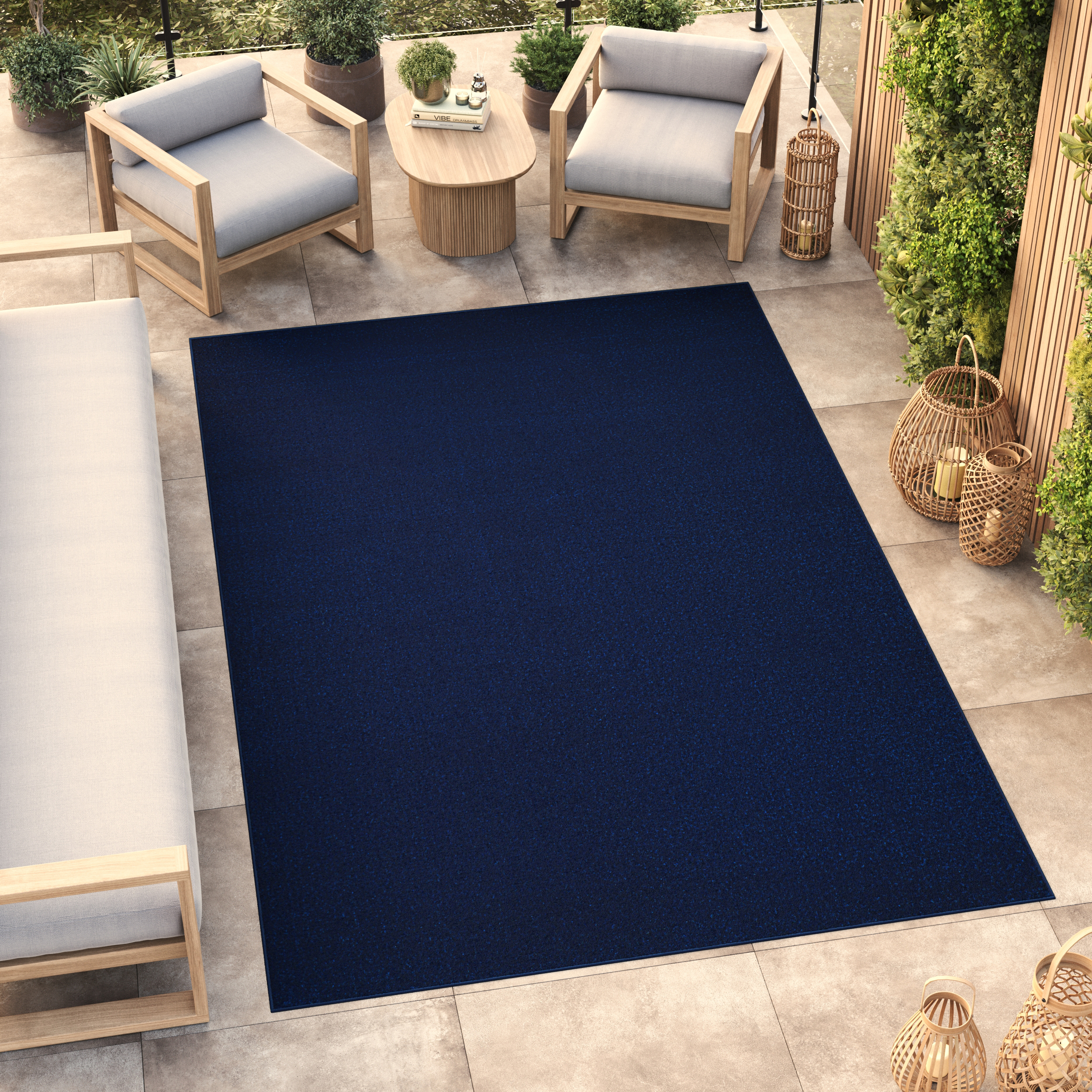 Tappeto Mono Interno Esterno Blu Scuro