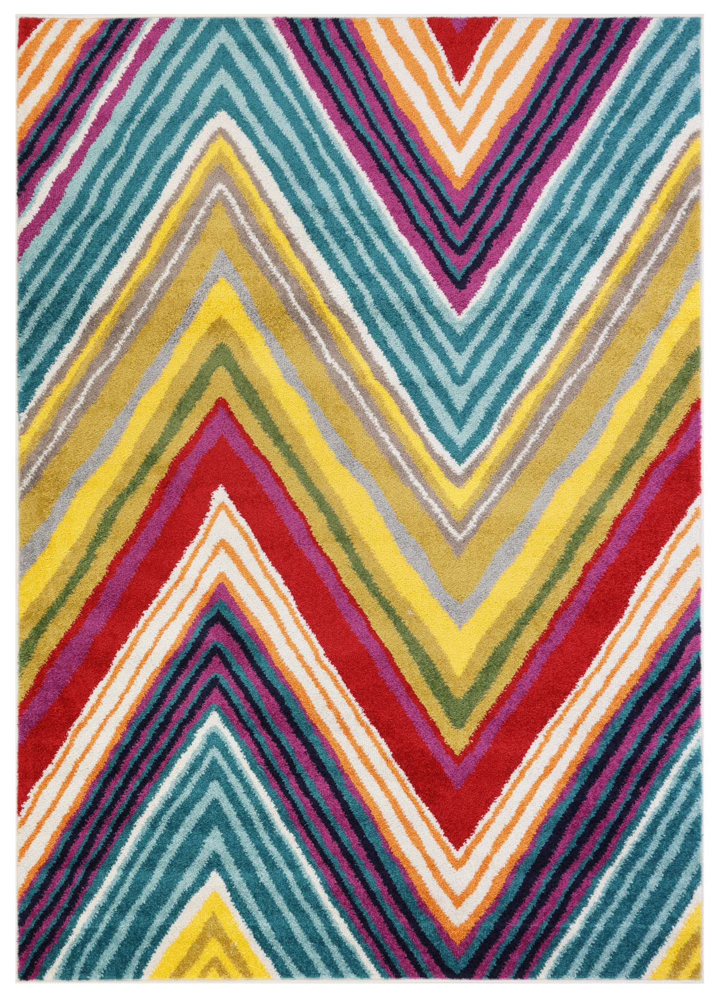 Tappeto Salsa Multicolore ZigZag