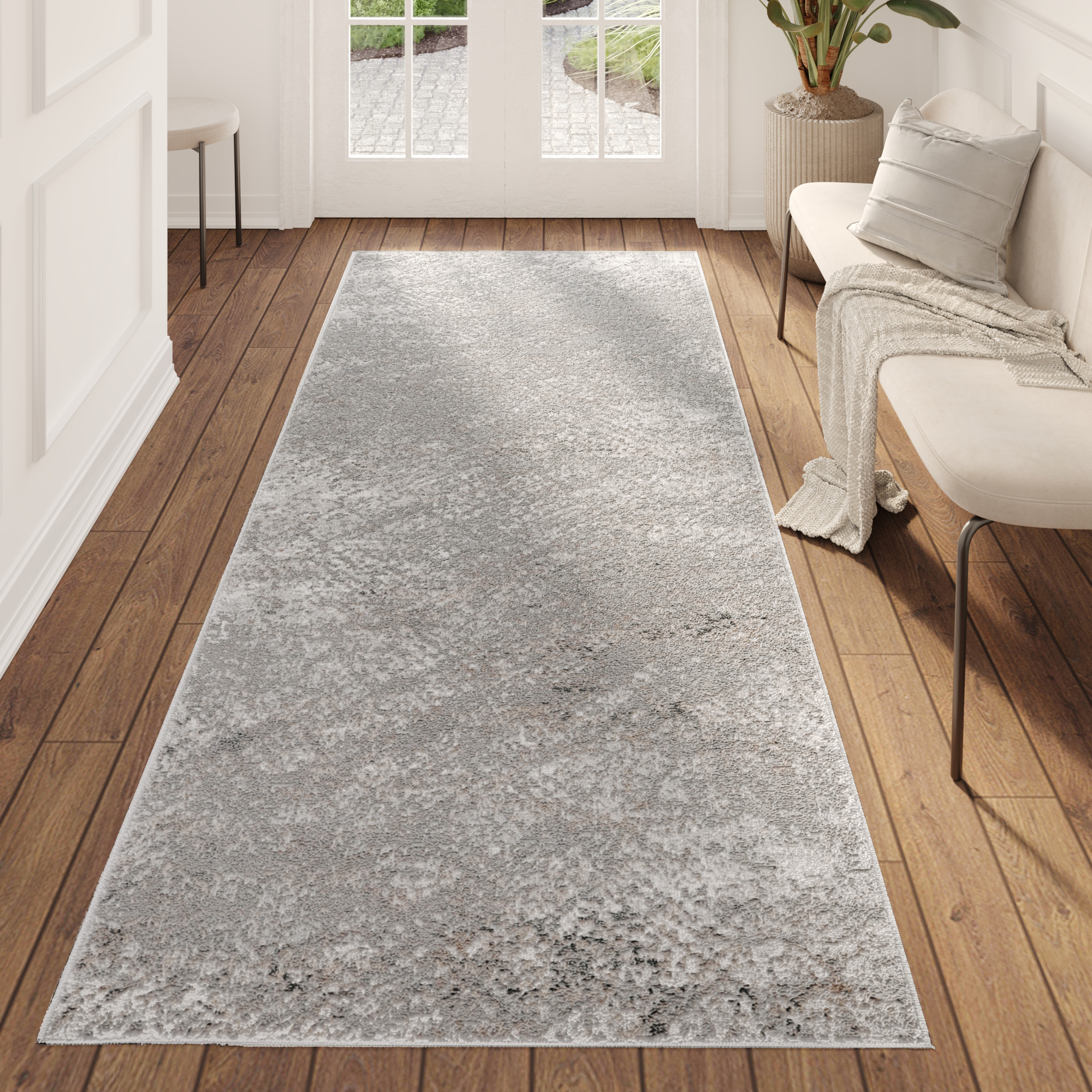 Tappeto Passatoia Valley Grigio Scuro Astratto Linee