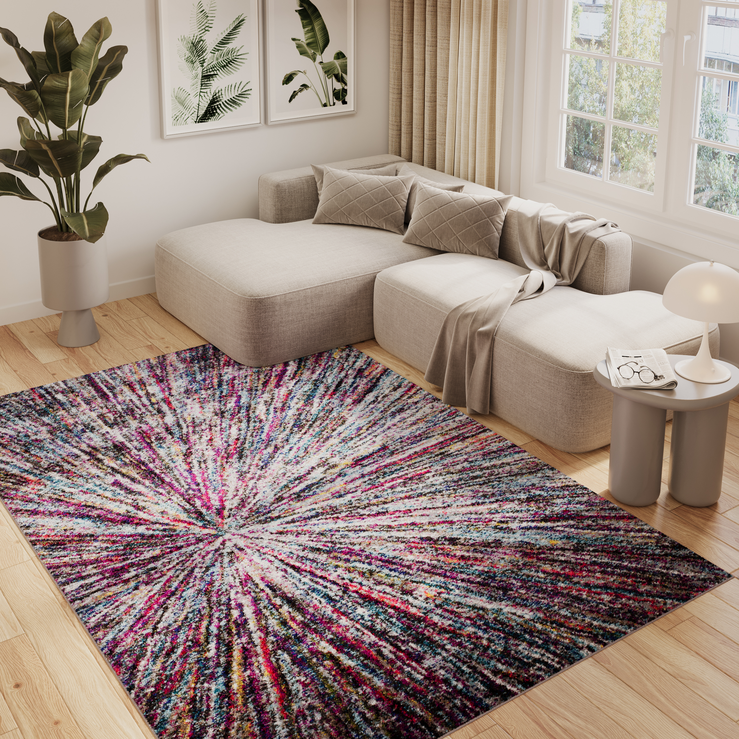 Tappeto Salsa Multicolore Strisce