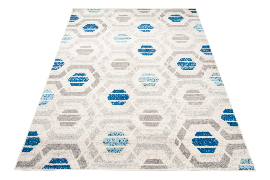 Tappeto Cosmo Moderno Grigio Blu Geometrico