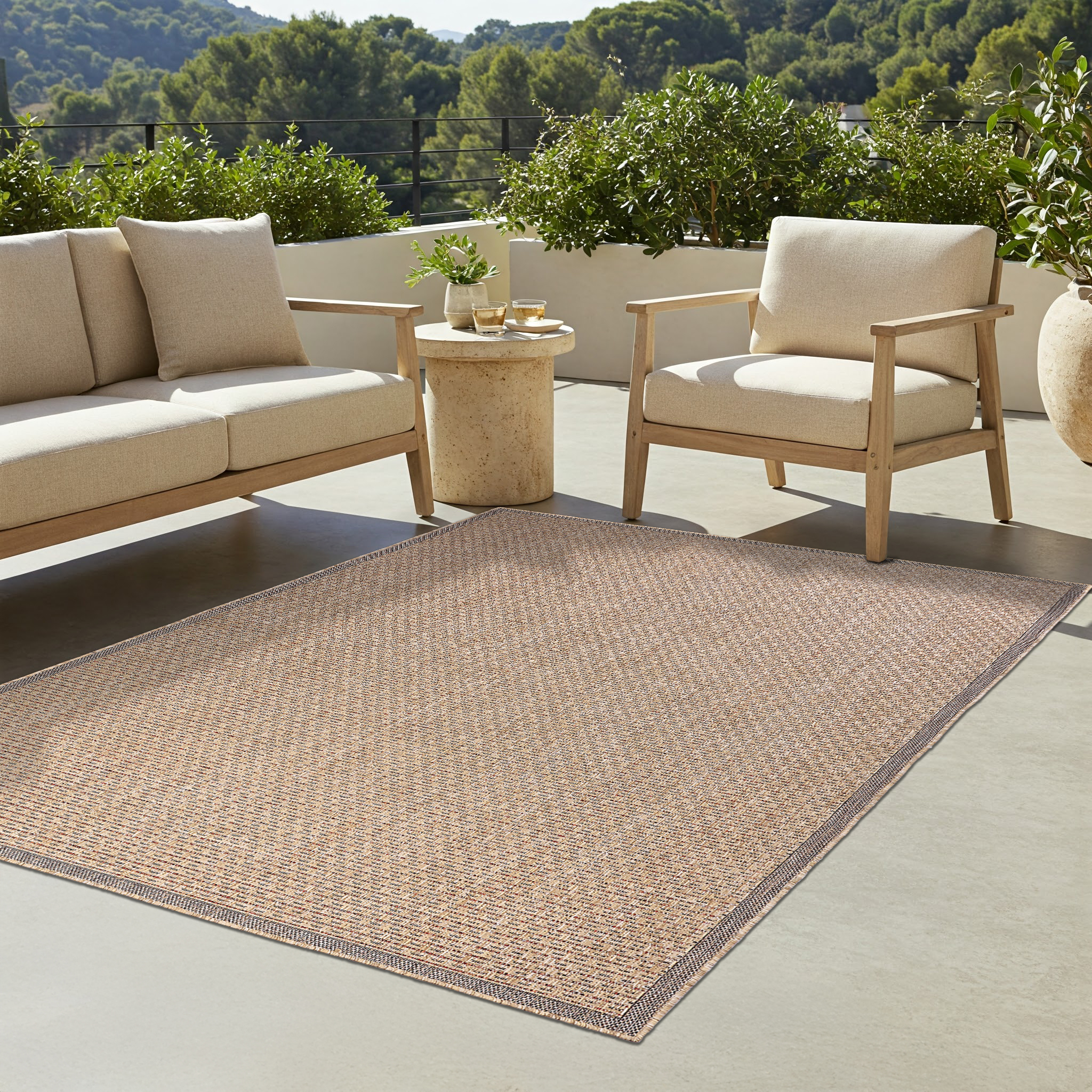 Tappeto da Esterno Yucana Beige Marrone
