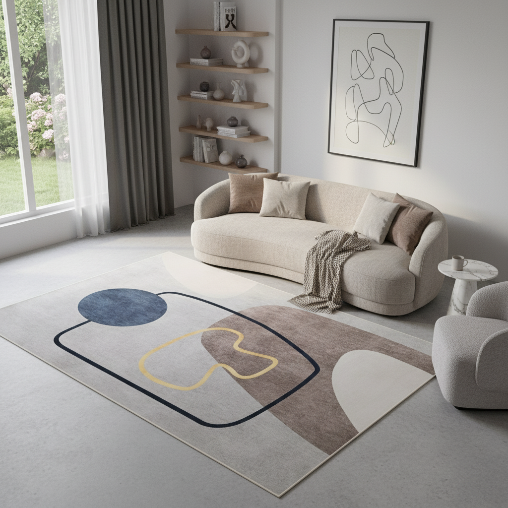 Tappeto Nora Grigio Astratto Antiscivolo