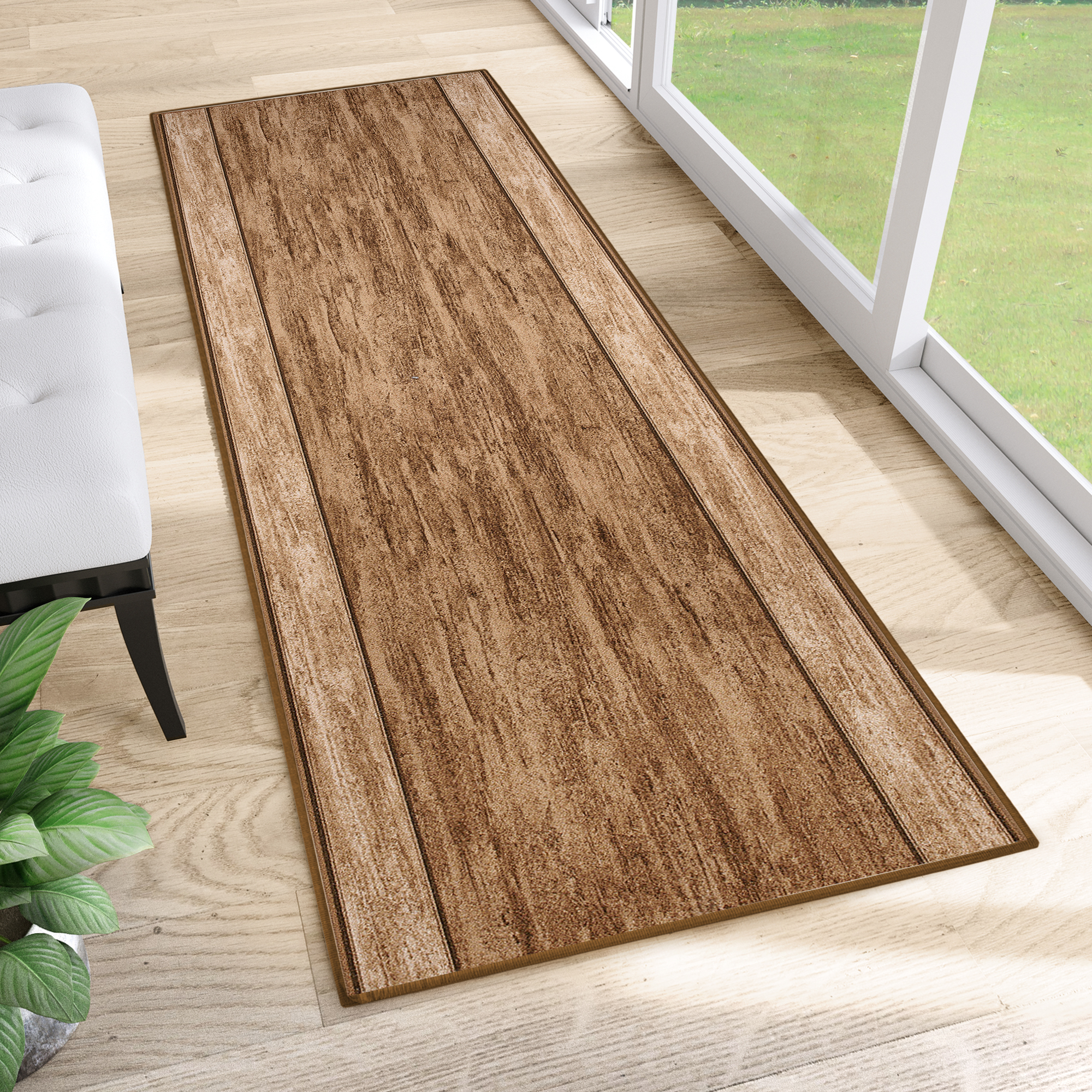 Passatoia Antiscivolo Marrone Cornice