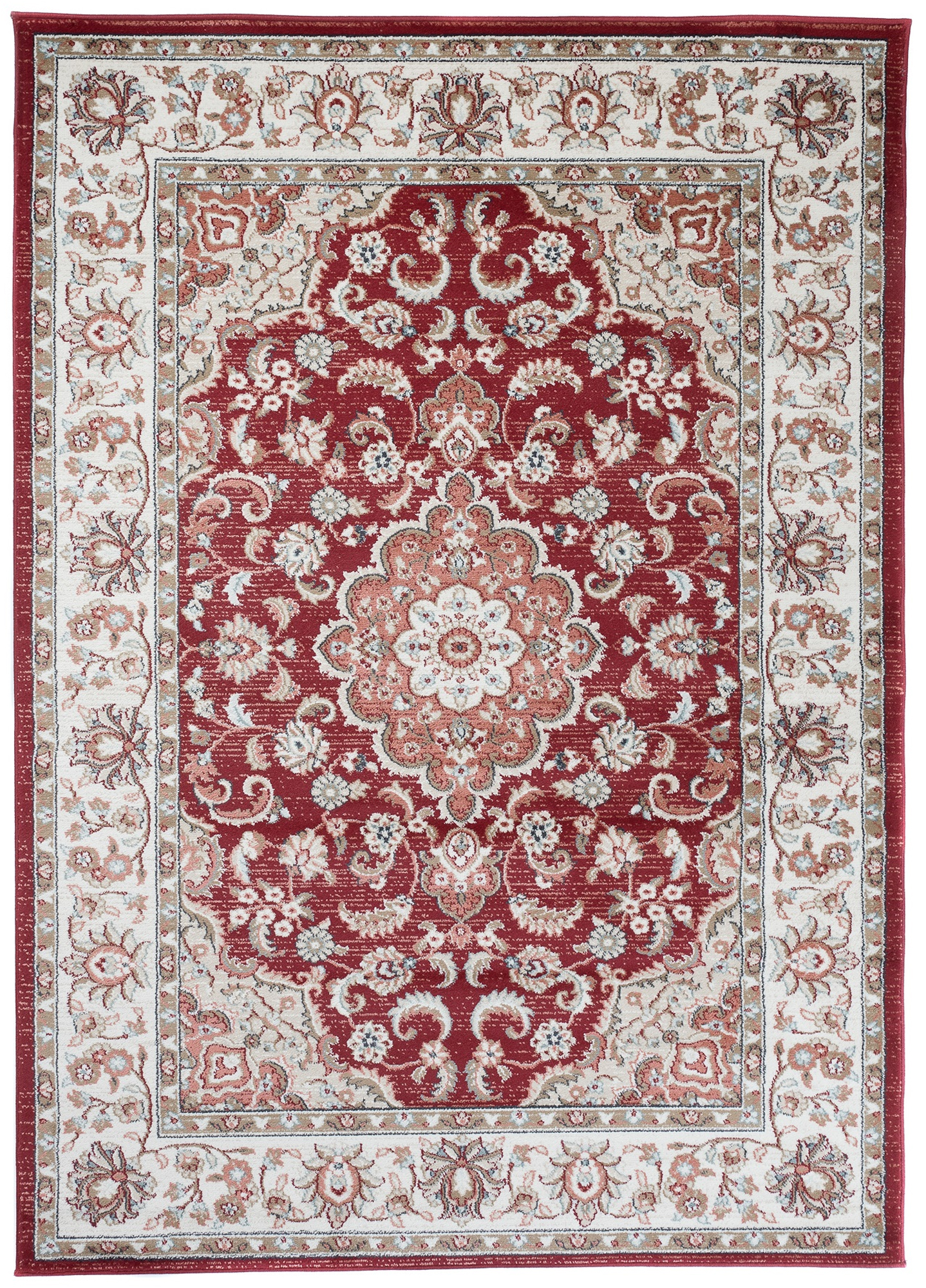Tappeto Dubai Orientale Rosso Classico Fiori