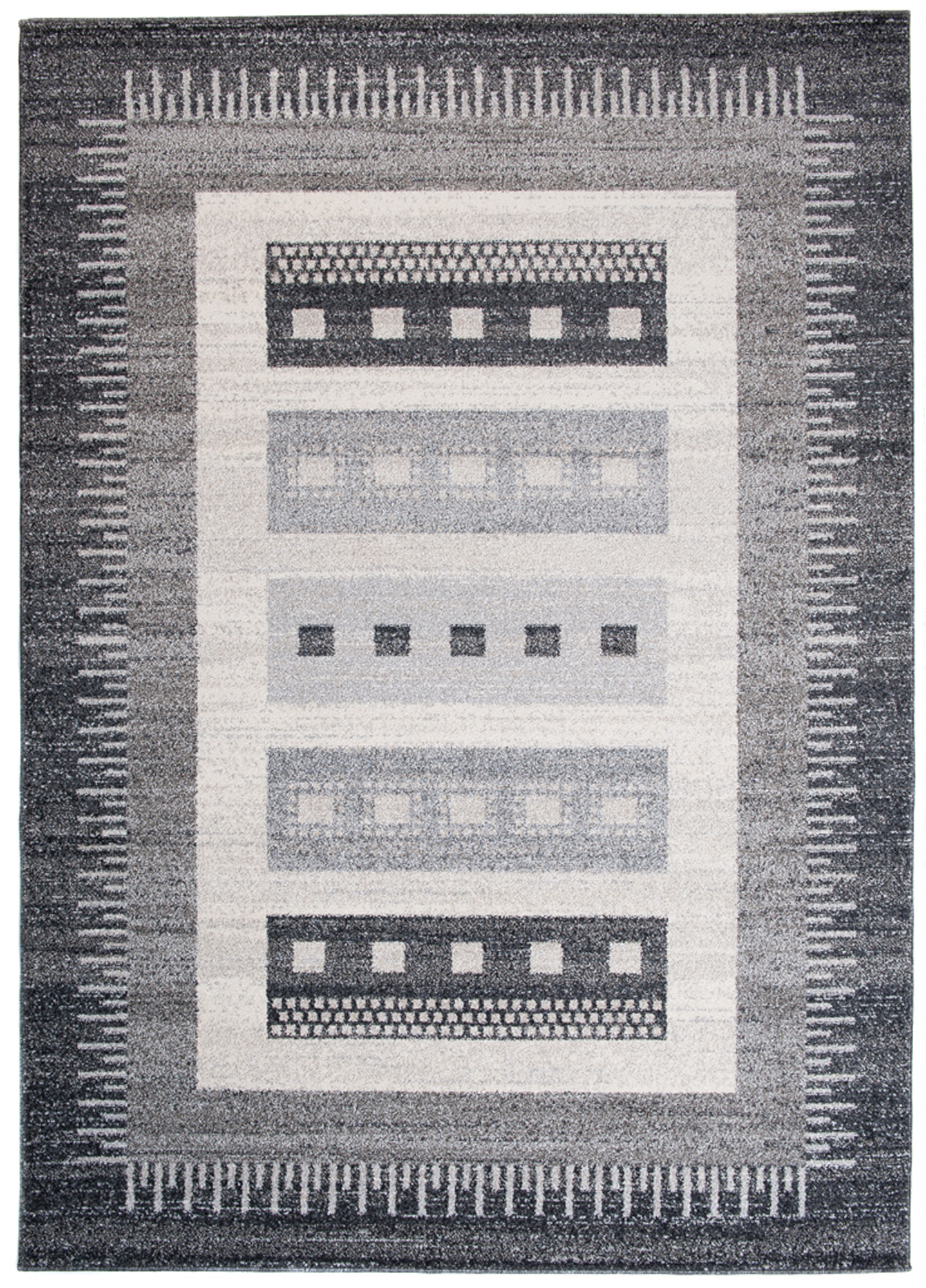 Tappeto Sari Moderno Etnico Grigio Ecru