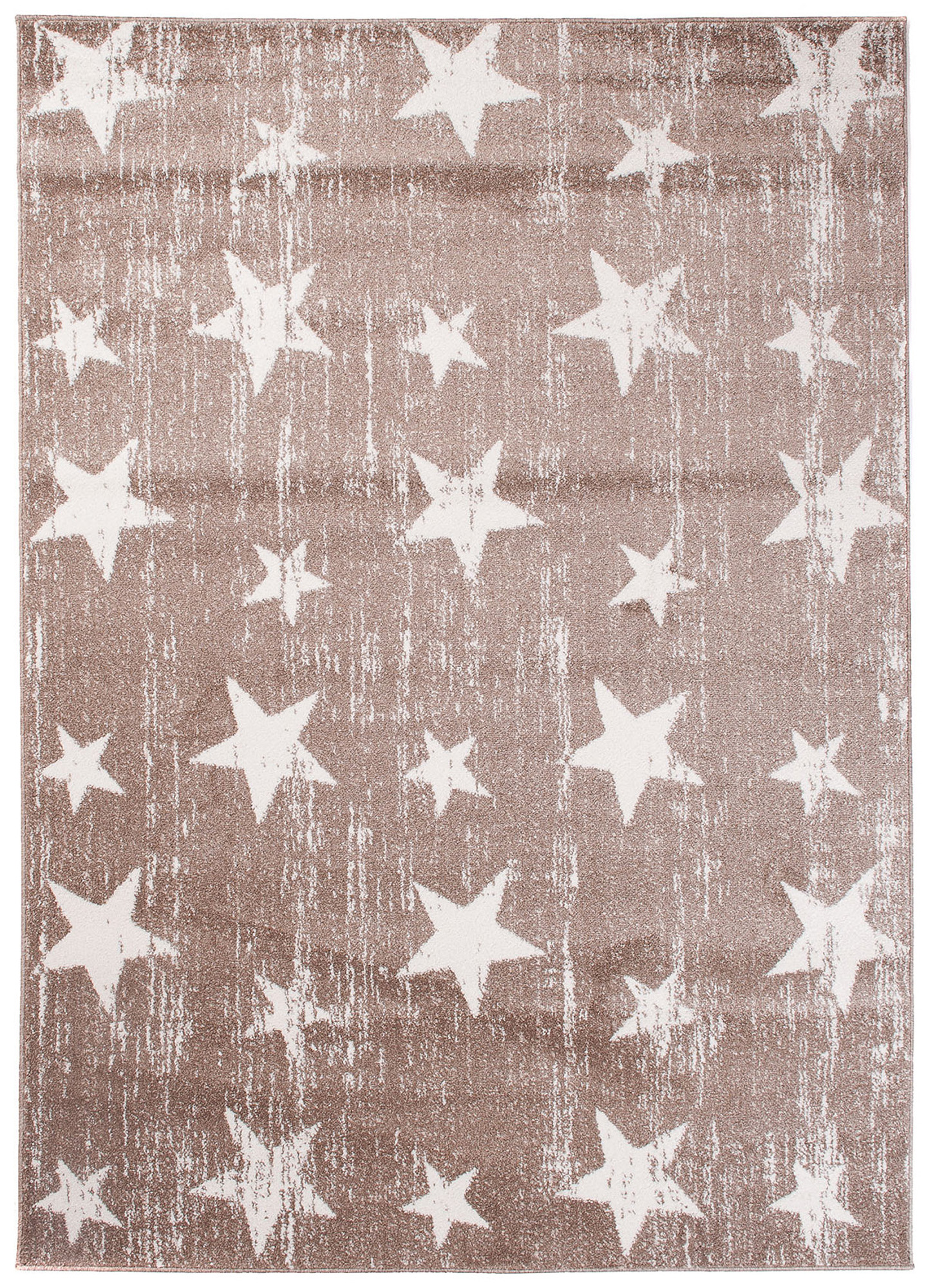 Tappeto Sari Moderno Salotto  Beige Crema Stelle