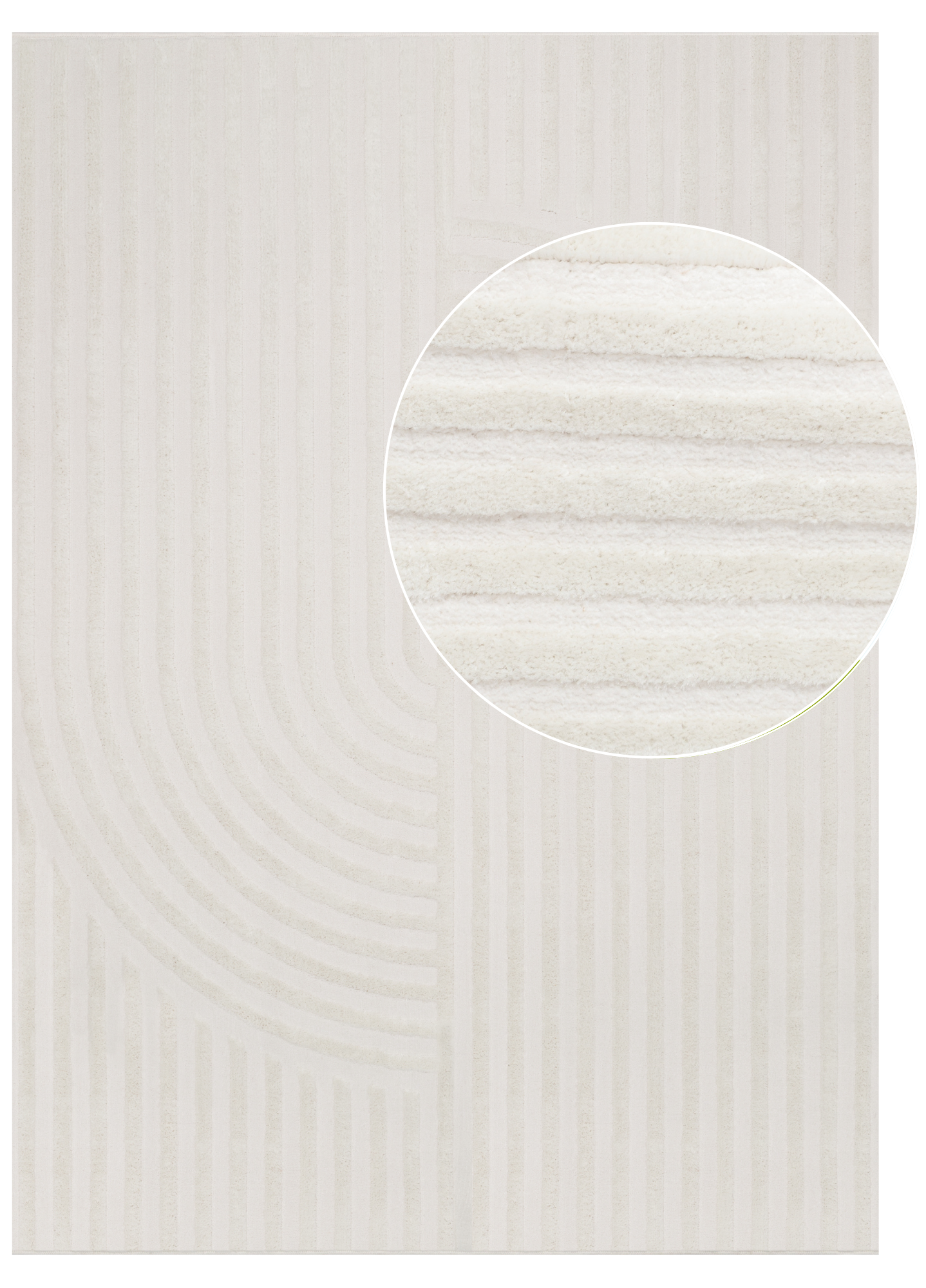 Tappeto Hygge Bianco Sporco Linee