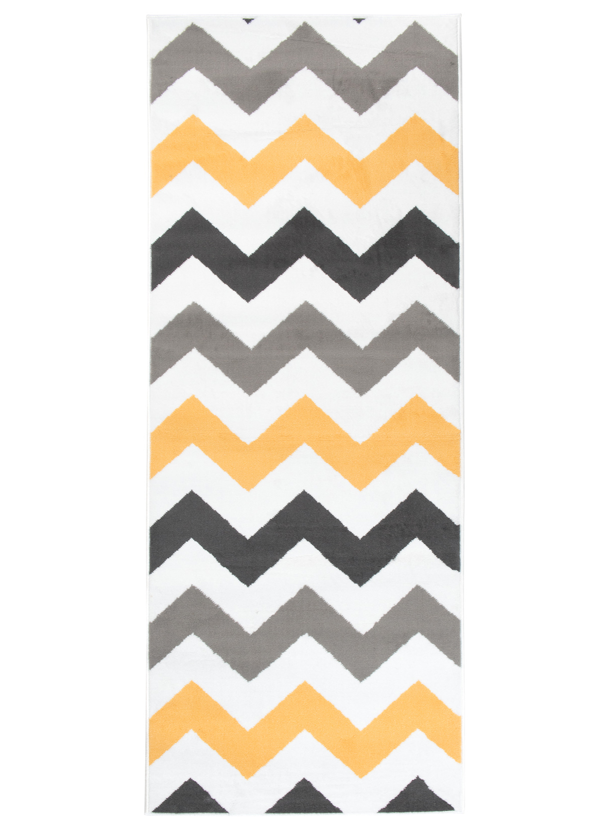 Passatoia Maya Grigio Giallo Geometrico a Zigzag