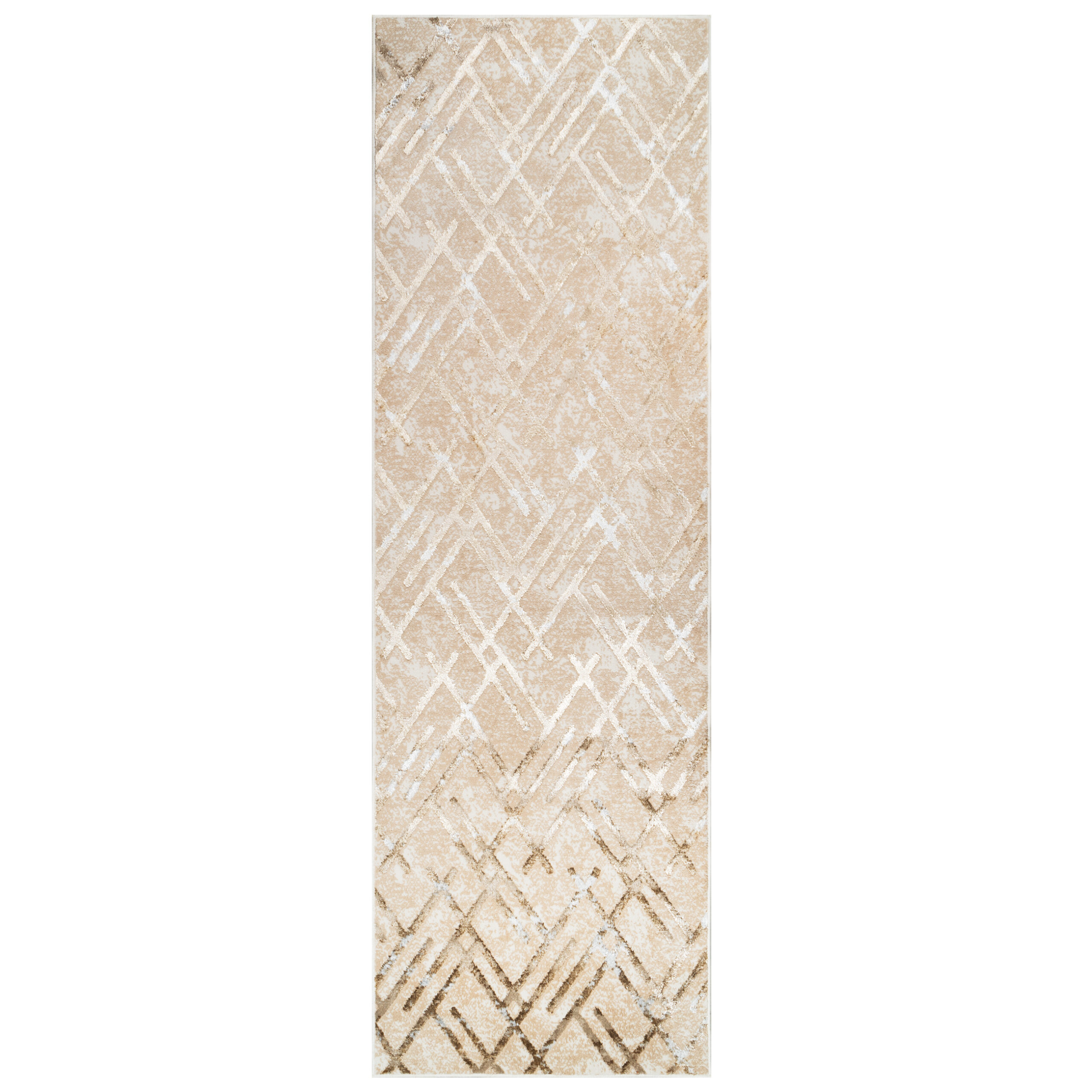 Passatoia Crystal Beige Oro Zigzag