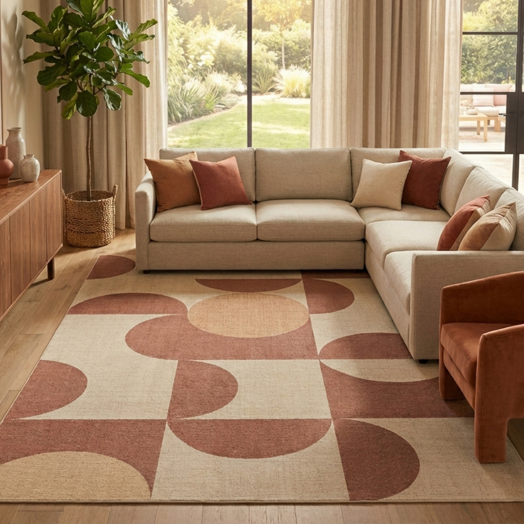 Tappeto Wisp Marrone Geometrico